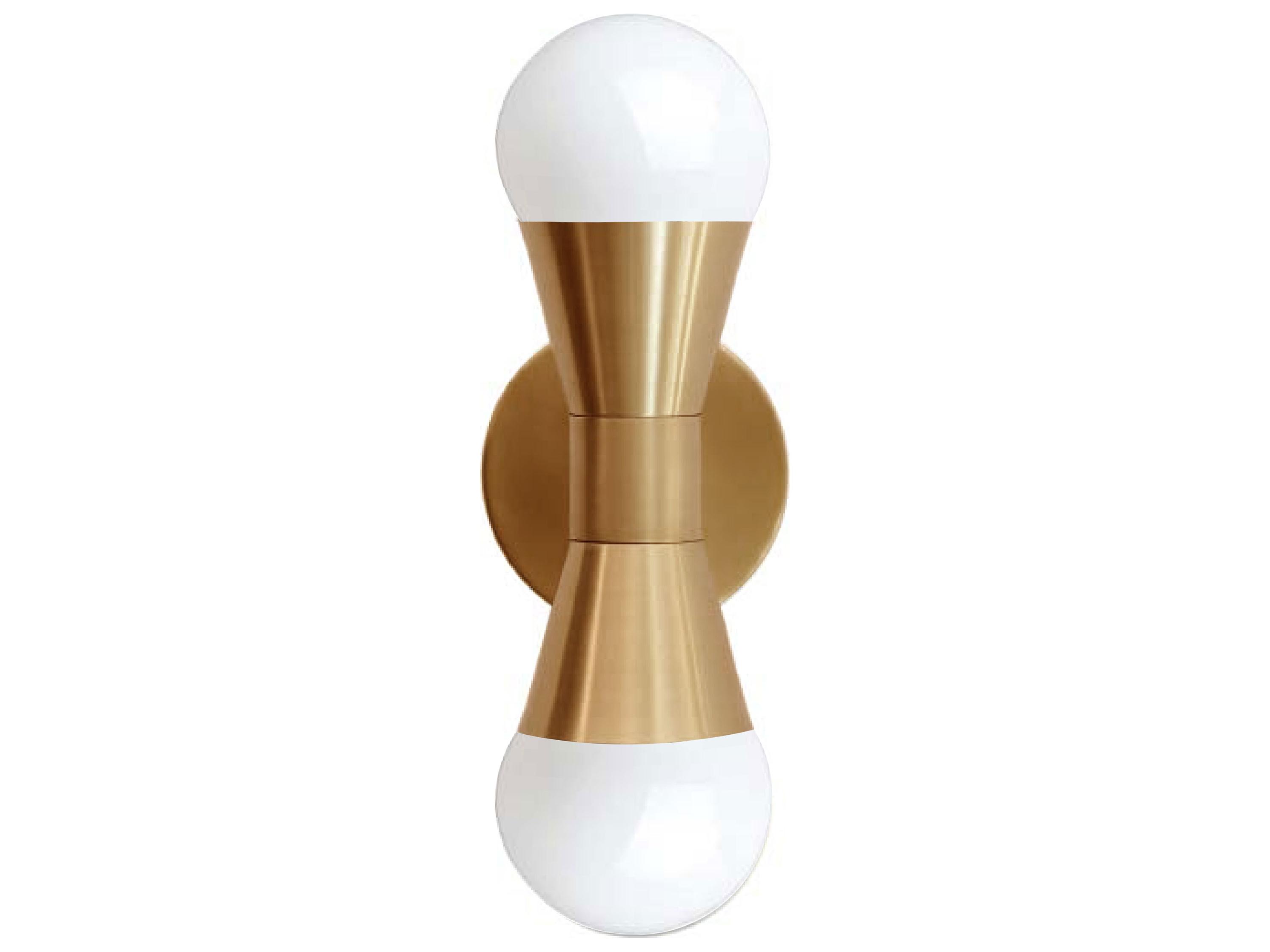 Dainolite Fortuna 2-Light Aged Brass Wall Sconce