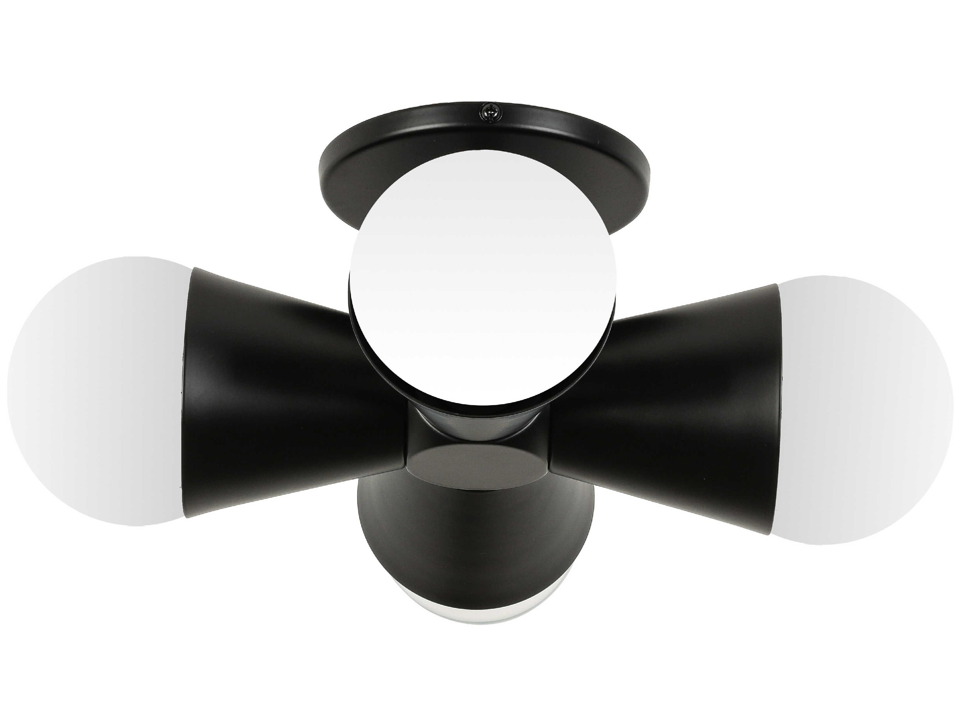 Dainolite Fortuna 4-Light Matte Black Flush Mount