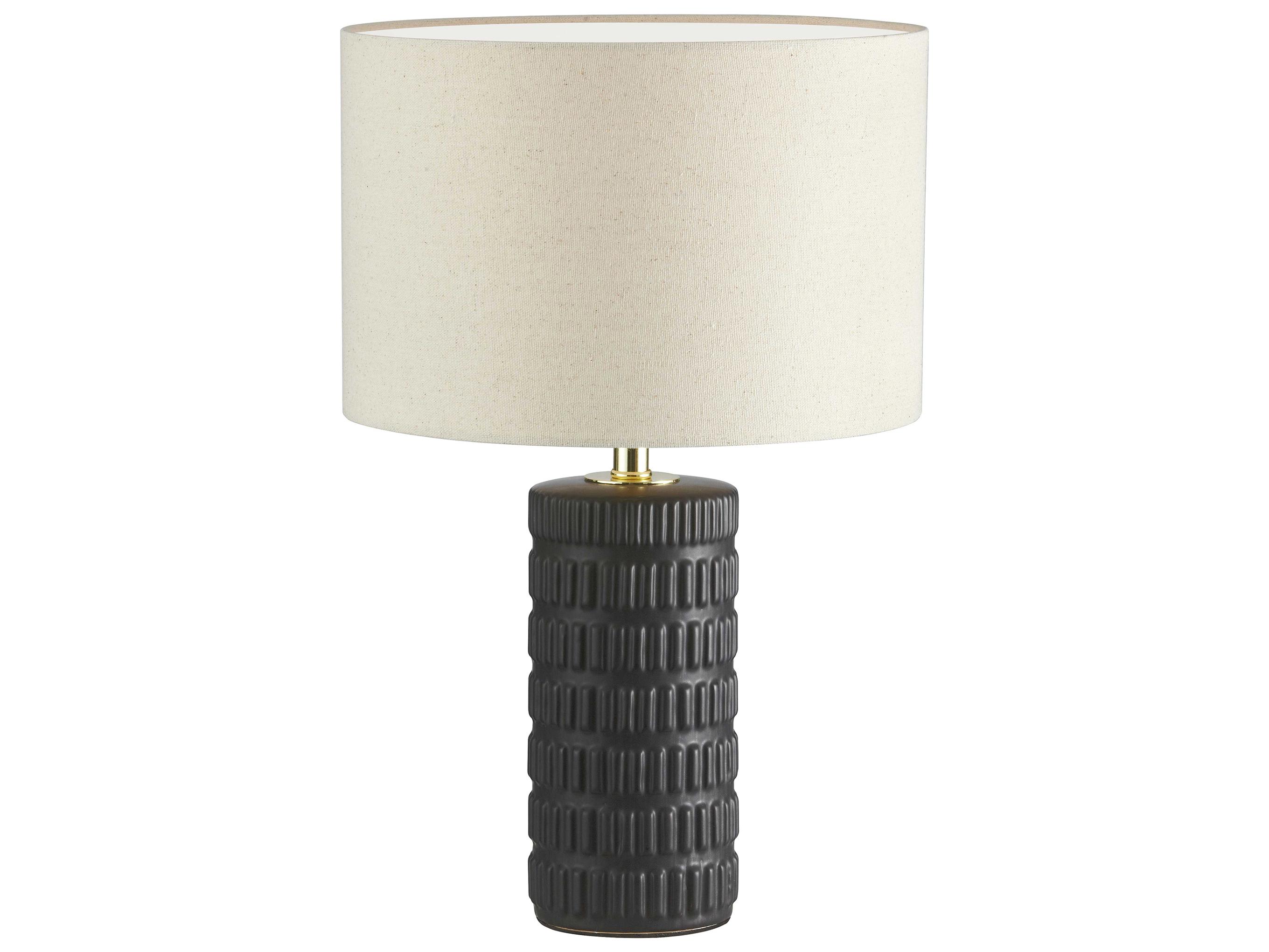 Dainolite Felicity Beige Matte Black Table Lamp