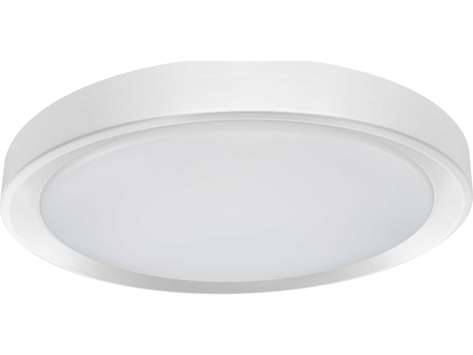 Dainolite Flynn 1-Light Matte White Round Flush Mount