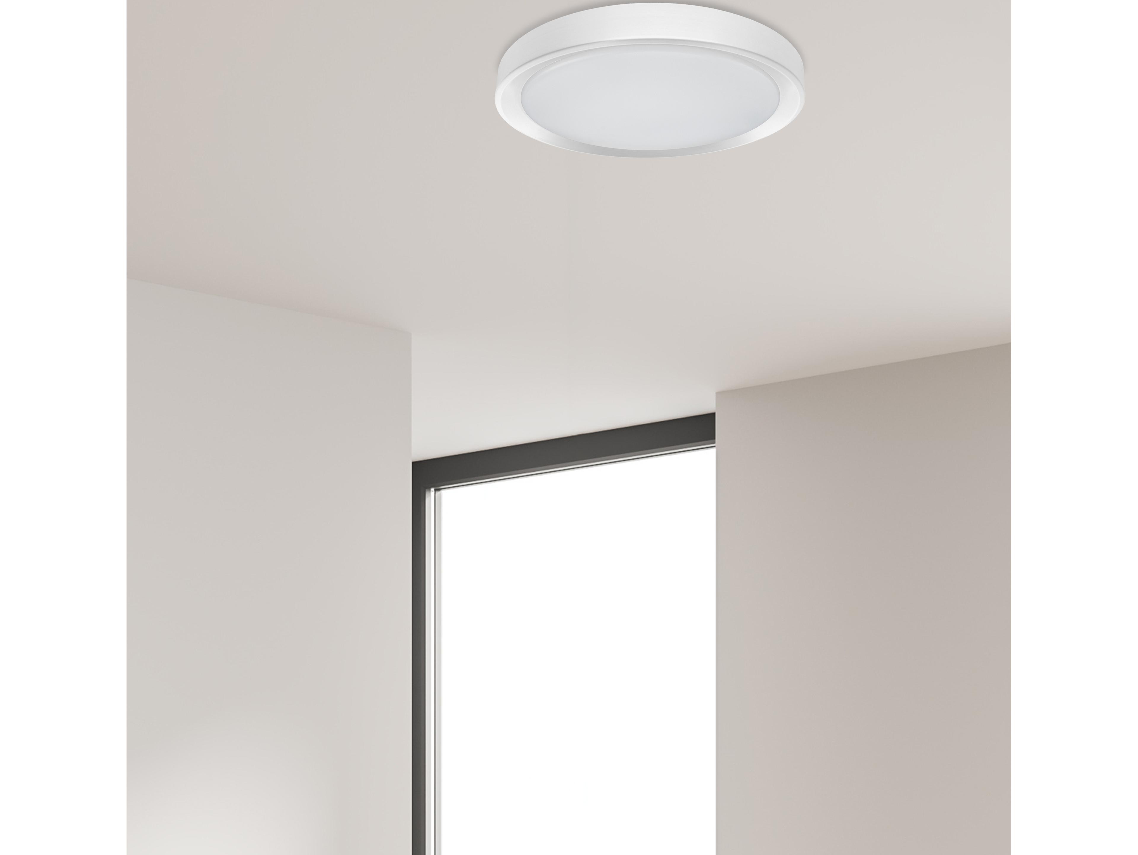 Dainolite Flynn 1-Light Matte White Round Flush Mount