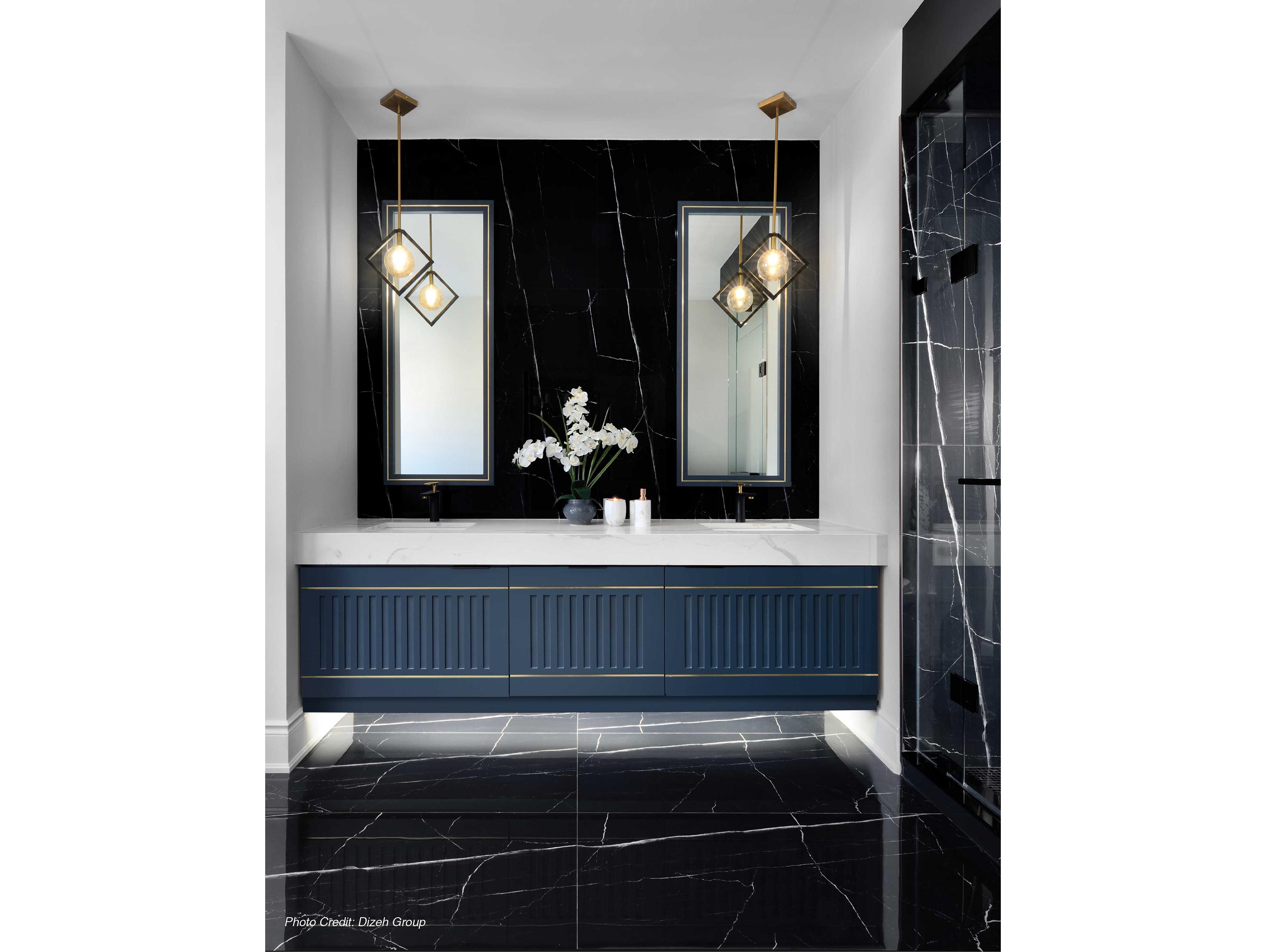 Dainolite Glasgow 1-Light Vintage Bronze Matte Black Champagne Geometric Mini Pendant