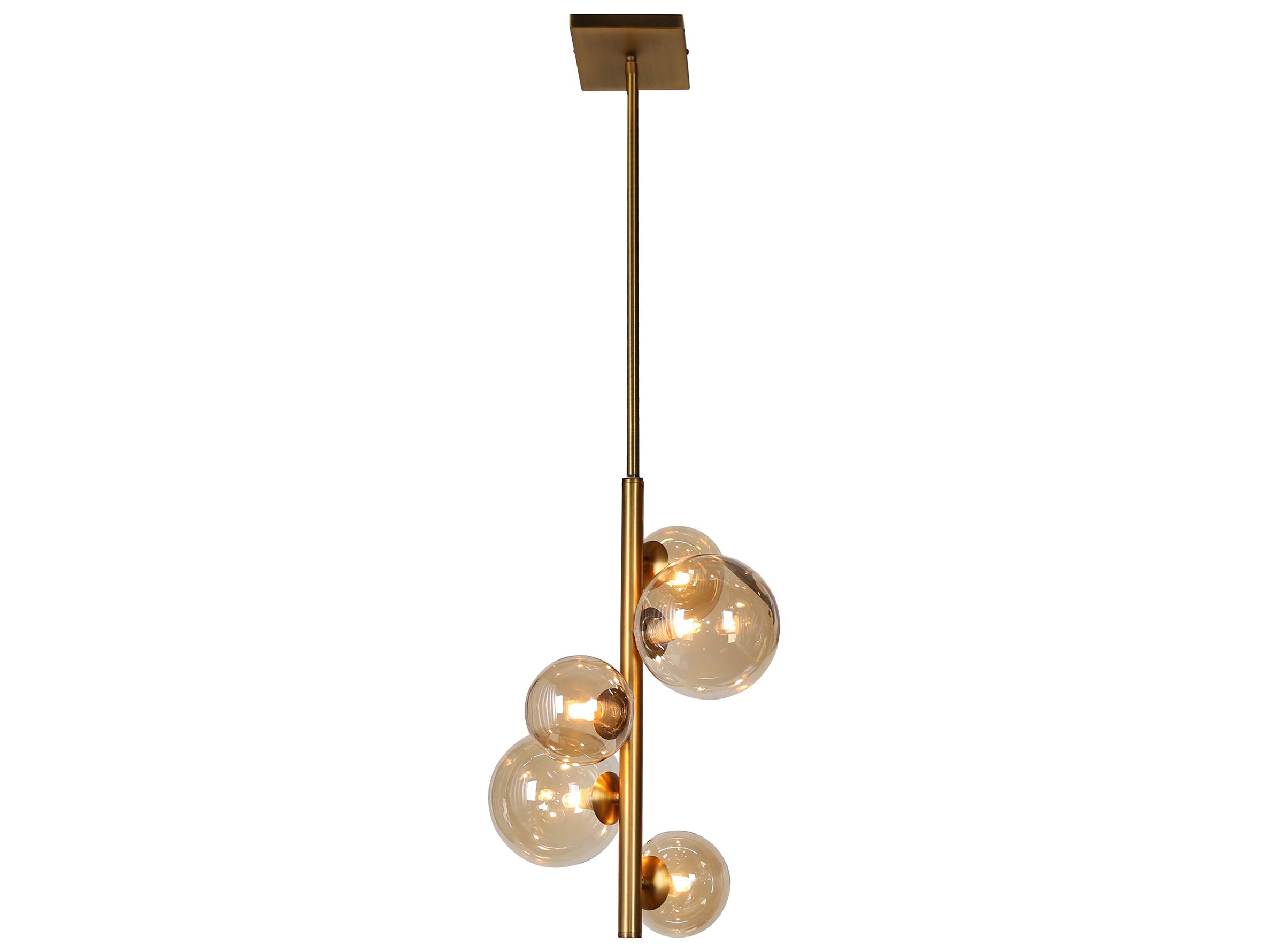 Dainolite Glasgow 5-Light Vintage Bronze Champagne Globe Mini Pendant