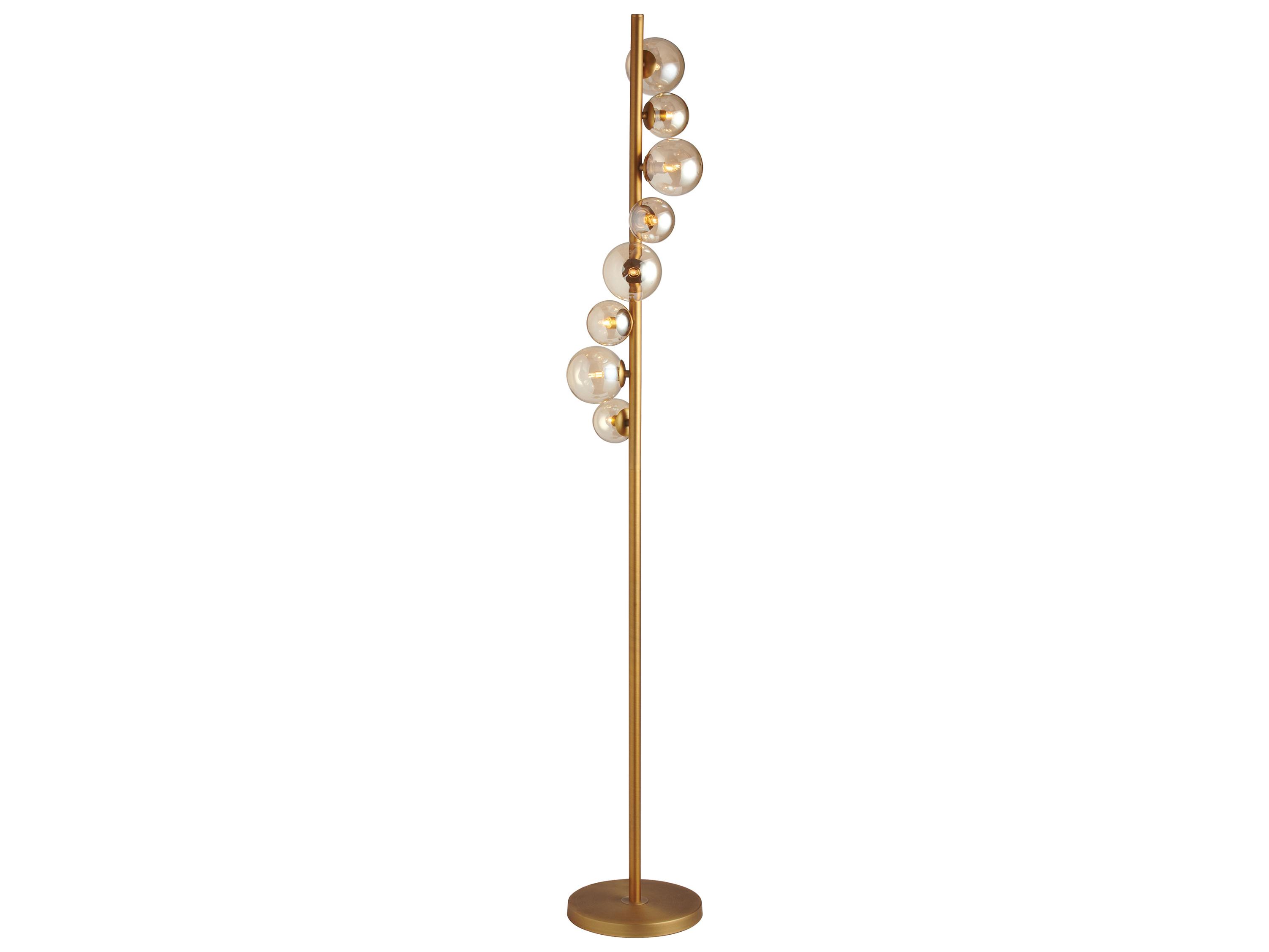 Dainolite Glasgow Vintage Bronze Champagne Floor Lamp