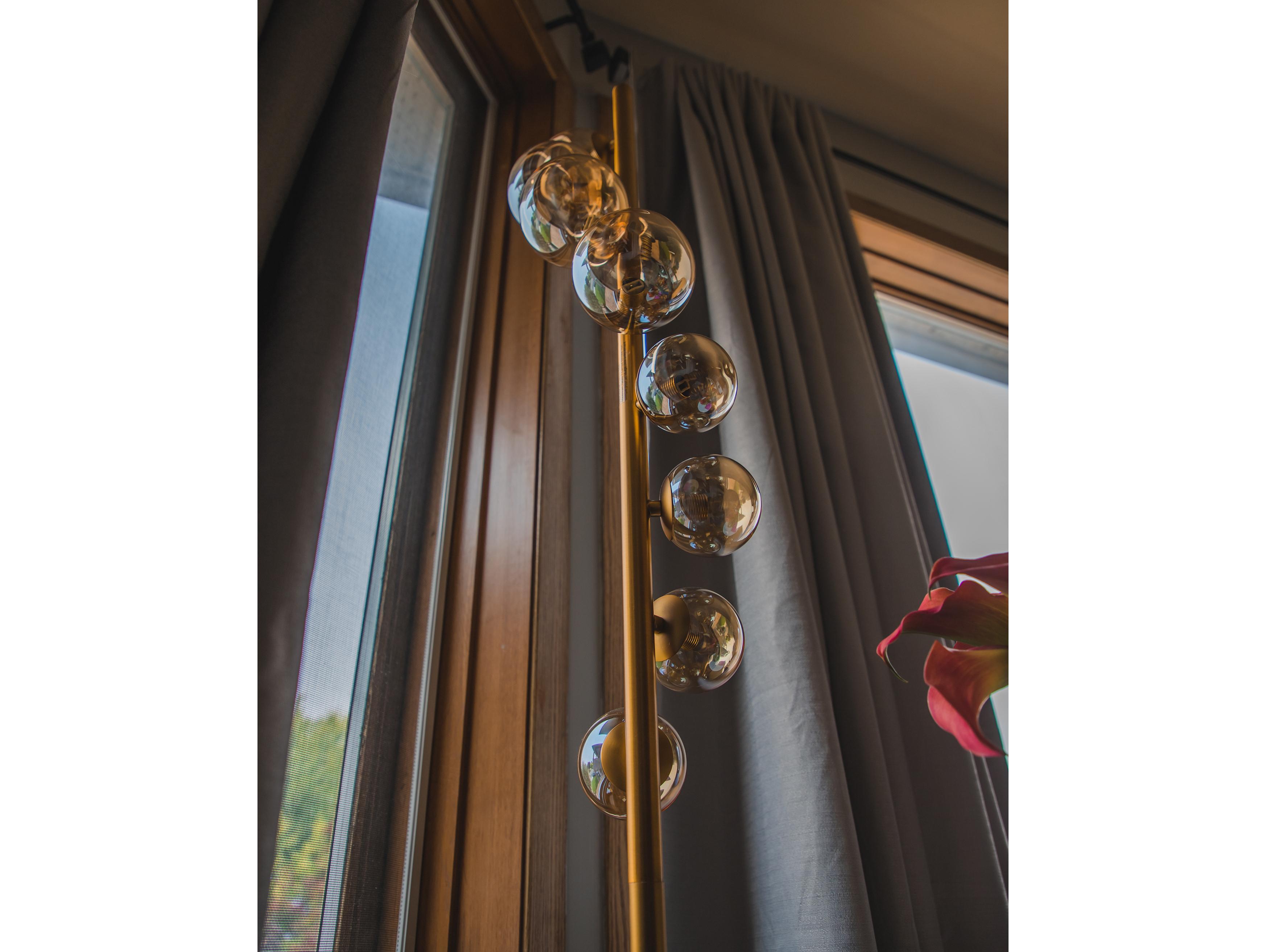 Dainolite Glasgow Vintage Bronze Champagne Floor Lamp