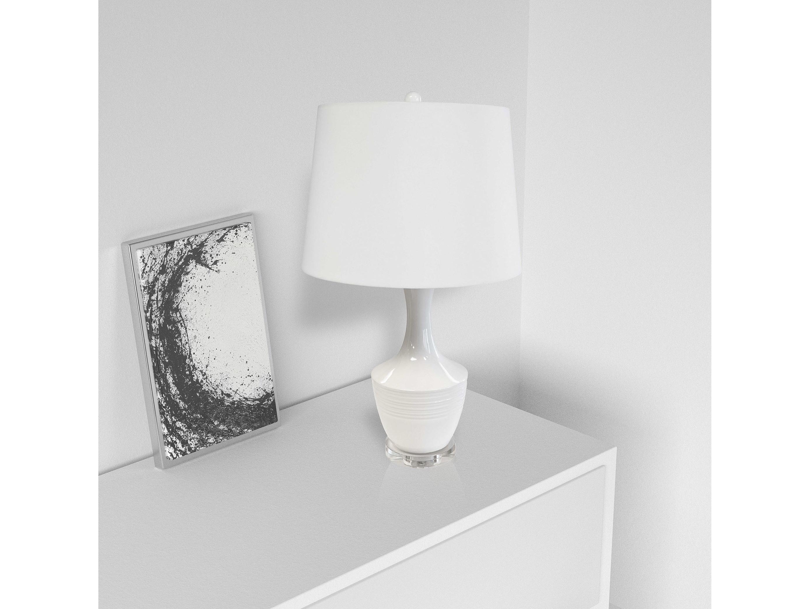 Dainolite Goliath White Fabric Buffet Lamp