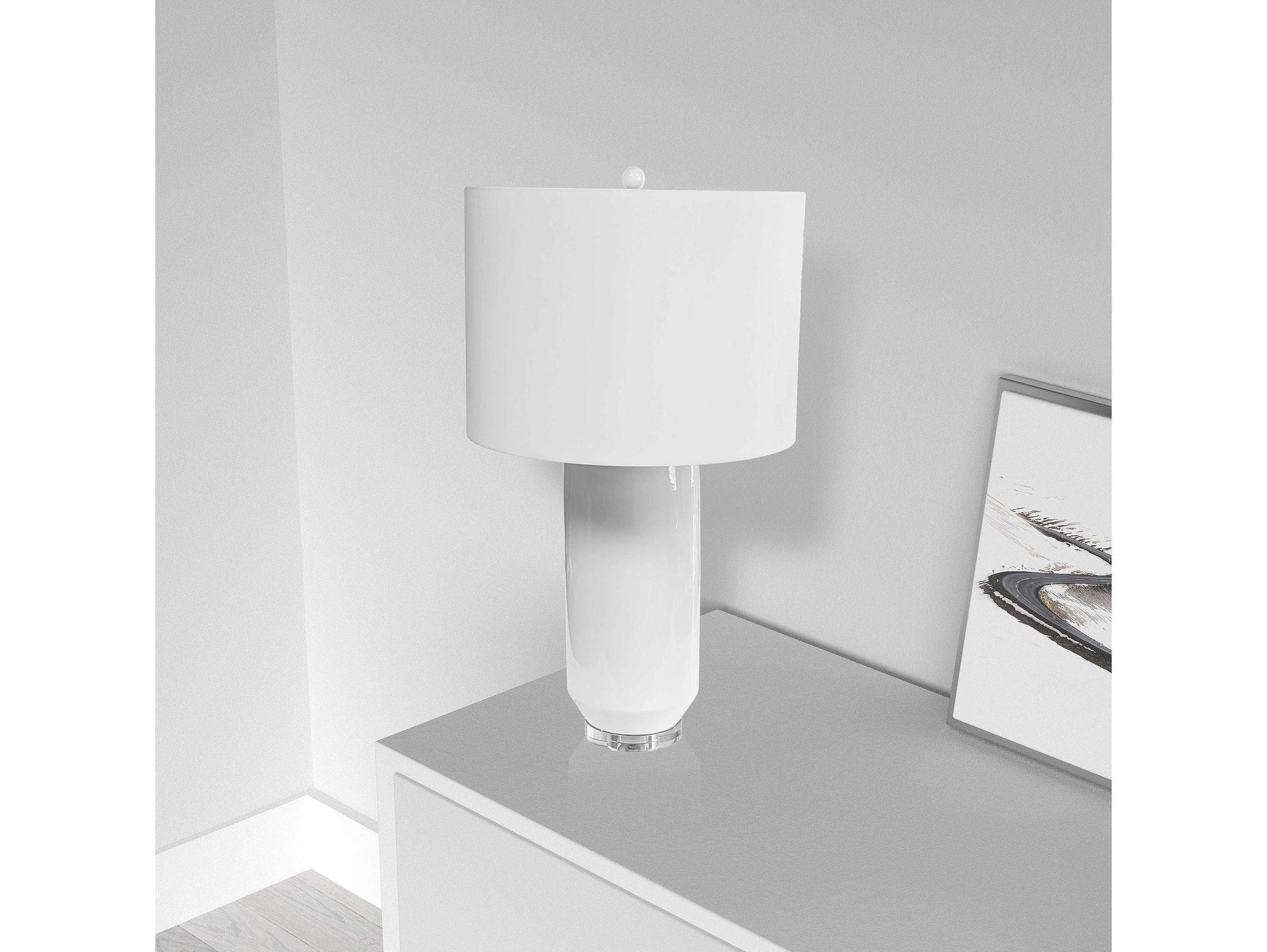 Dainolite Goliath White Fabric Buffet Lamp