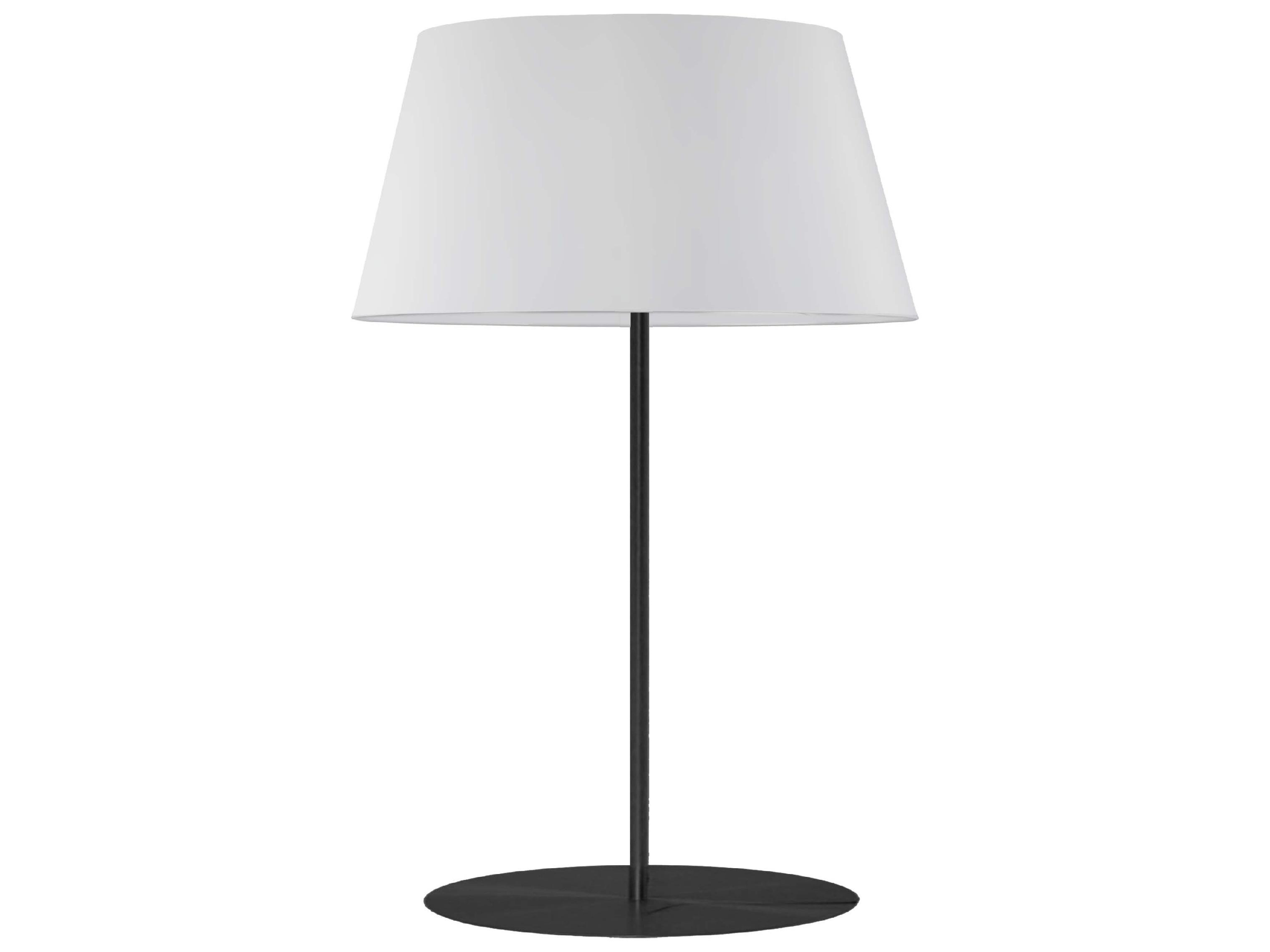 Dainolite Gretchen Matte Black White Fabric Buffet Lamp
