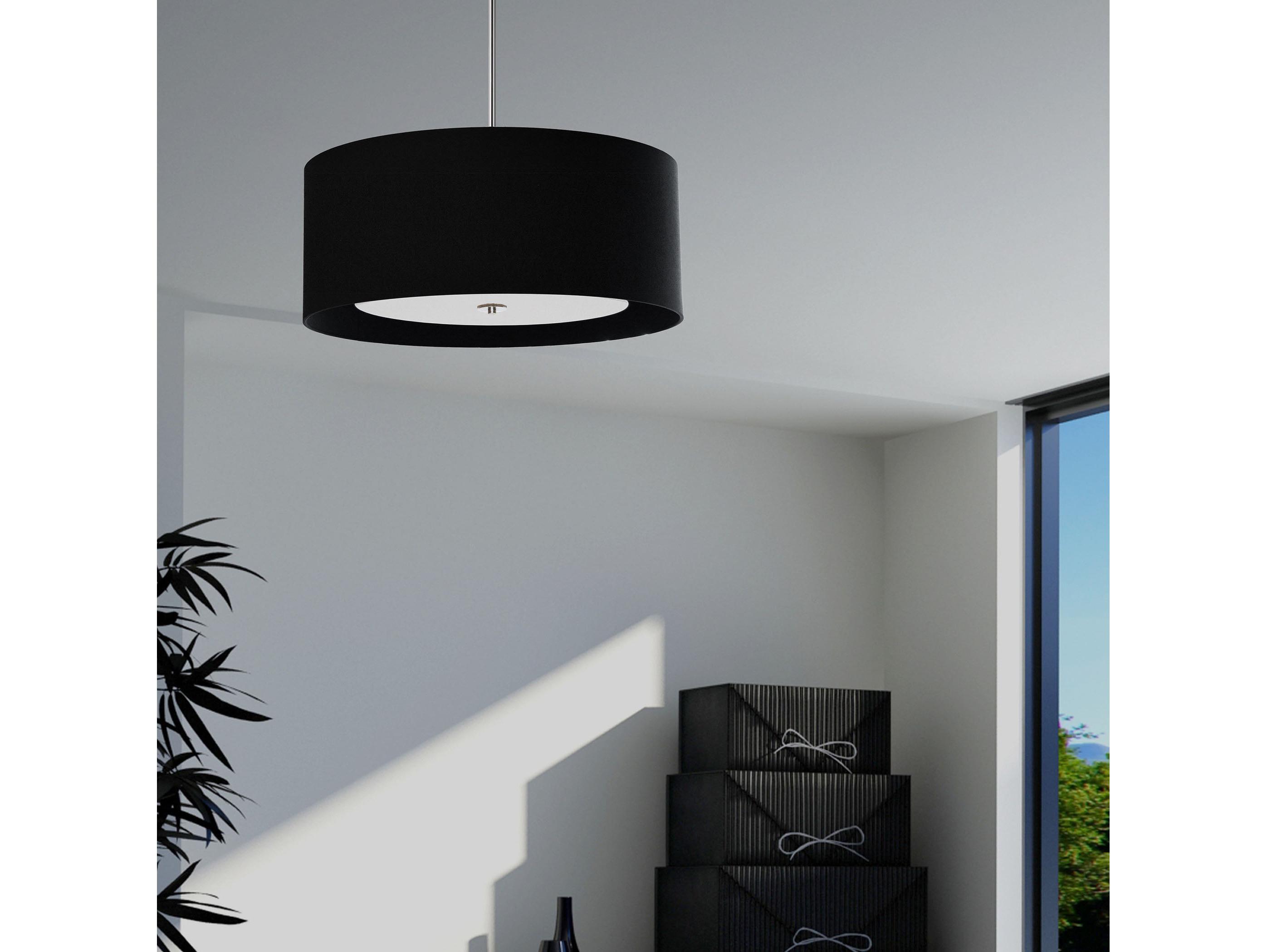 Dainolite Helena 4-Light Polished Chrome Black Pendant