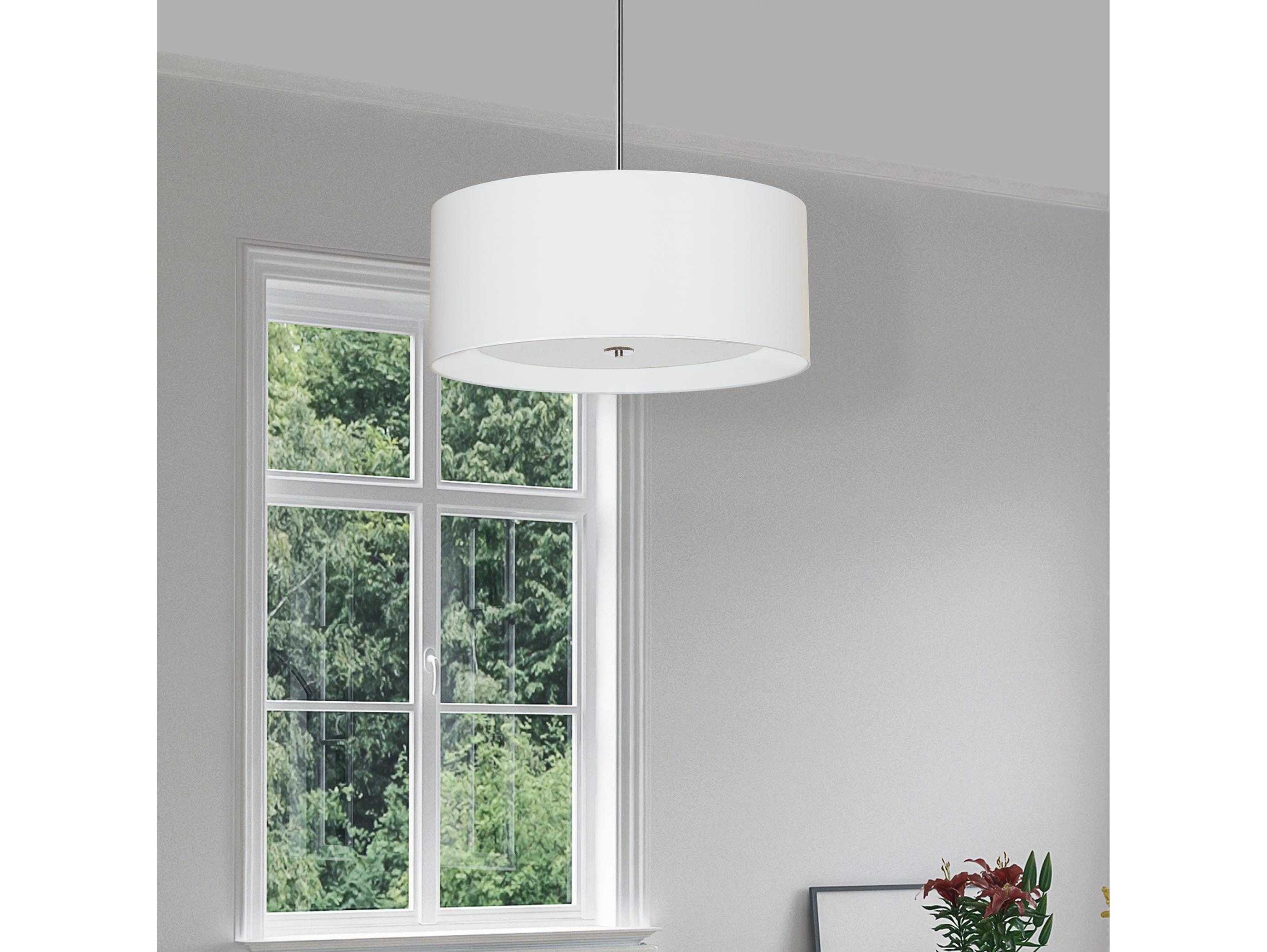 Dainolite Helena 4-Light Polished Chrome White Pendant