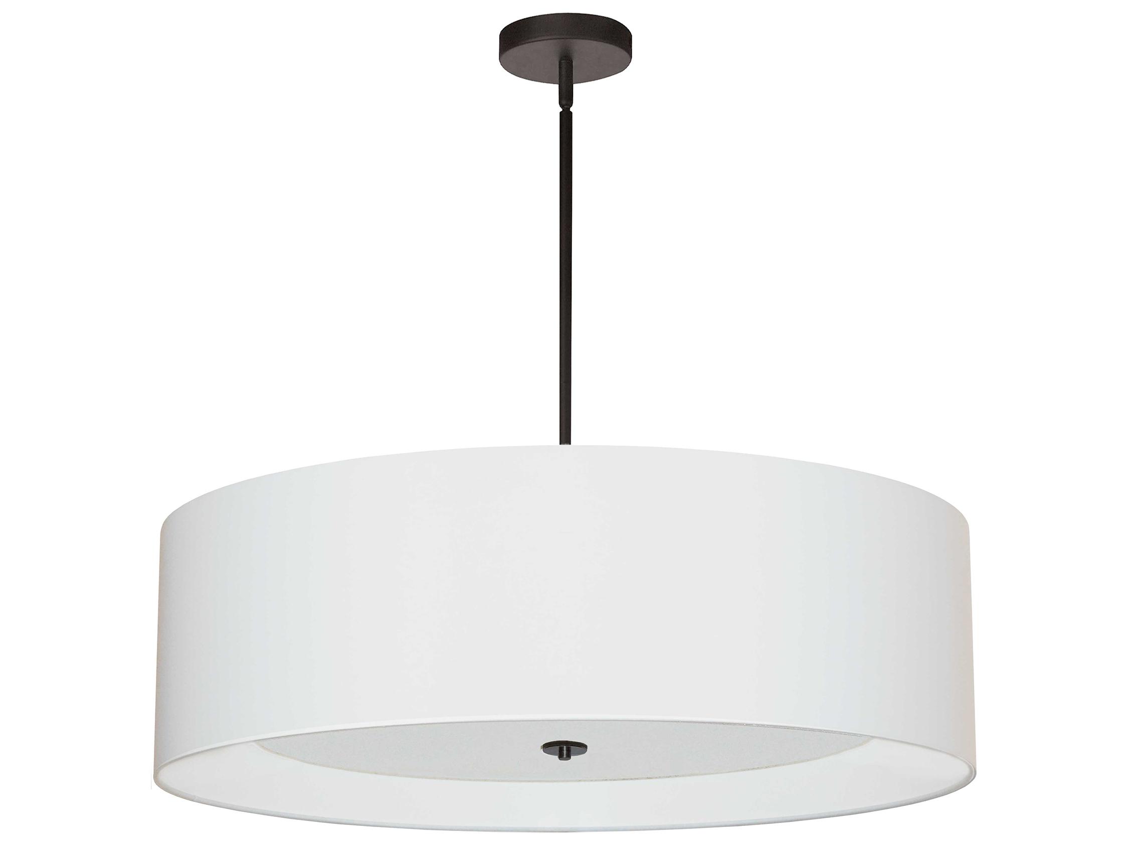Dainolite Helena 4-Light Matte Black White Pendant