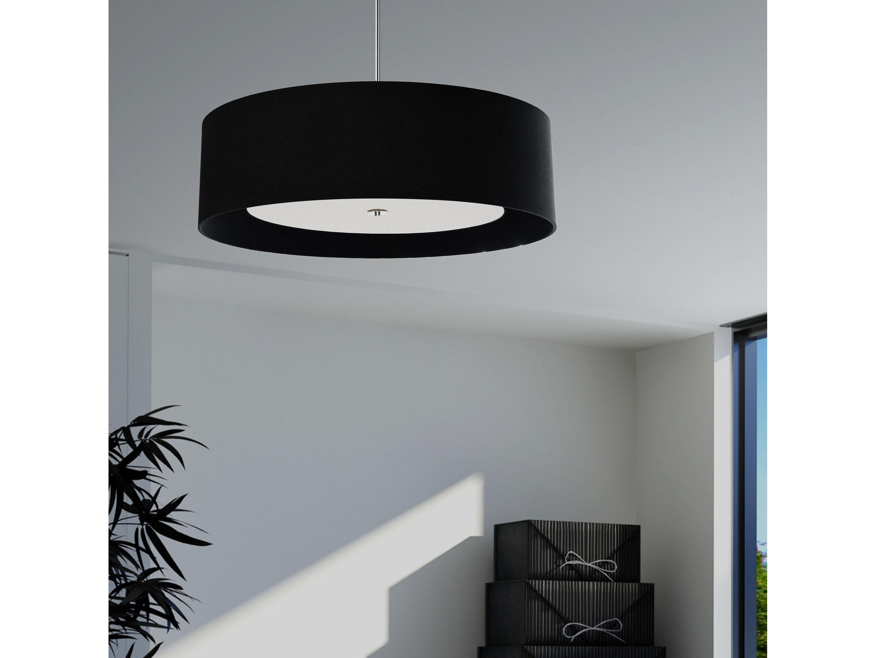 Dainolite Helena 4-Light Polished Chrome Black Pendant