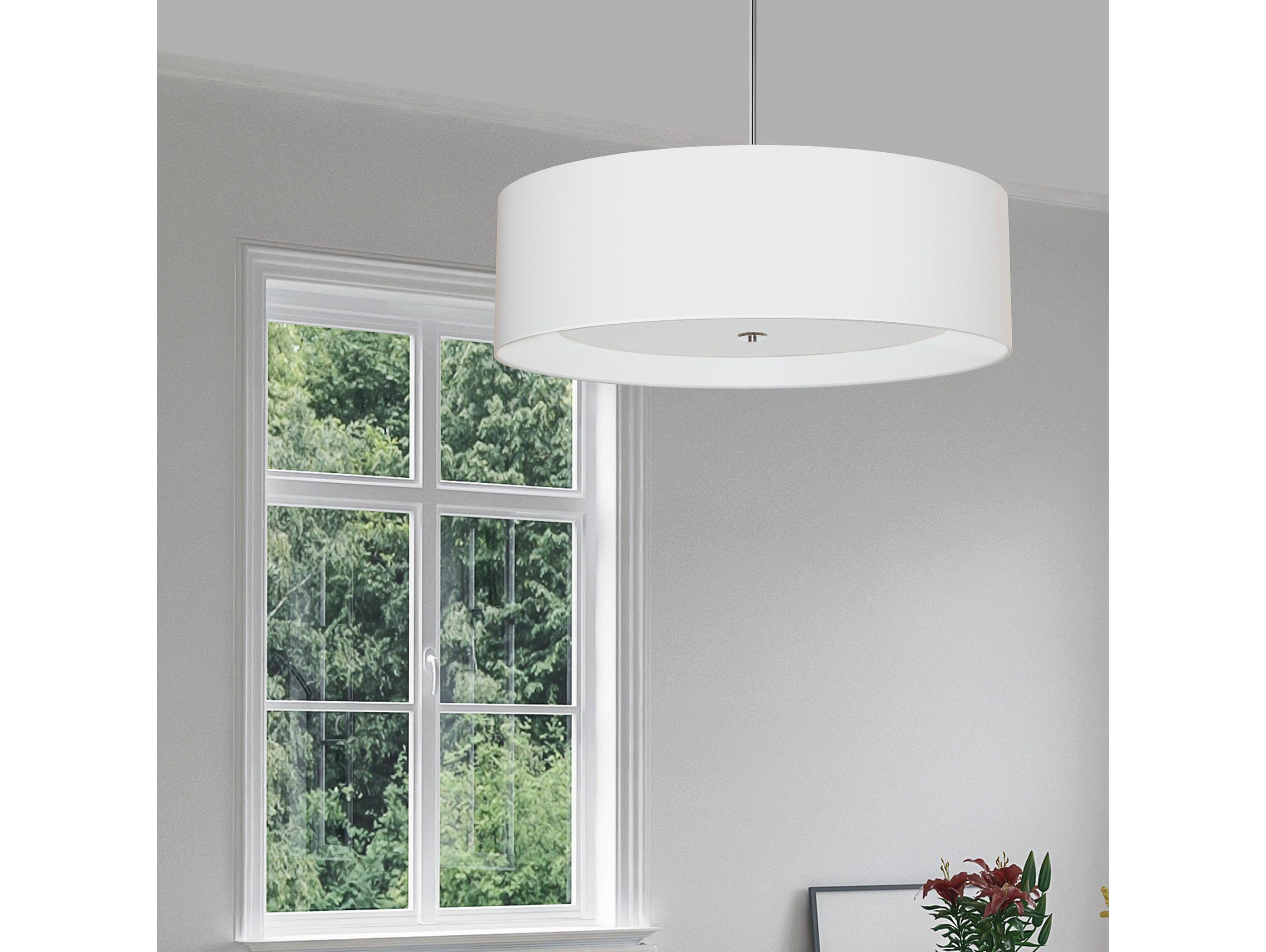 Dainolite Helena 4-Light Polished Chrome White Pendant