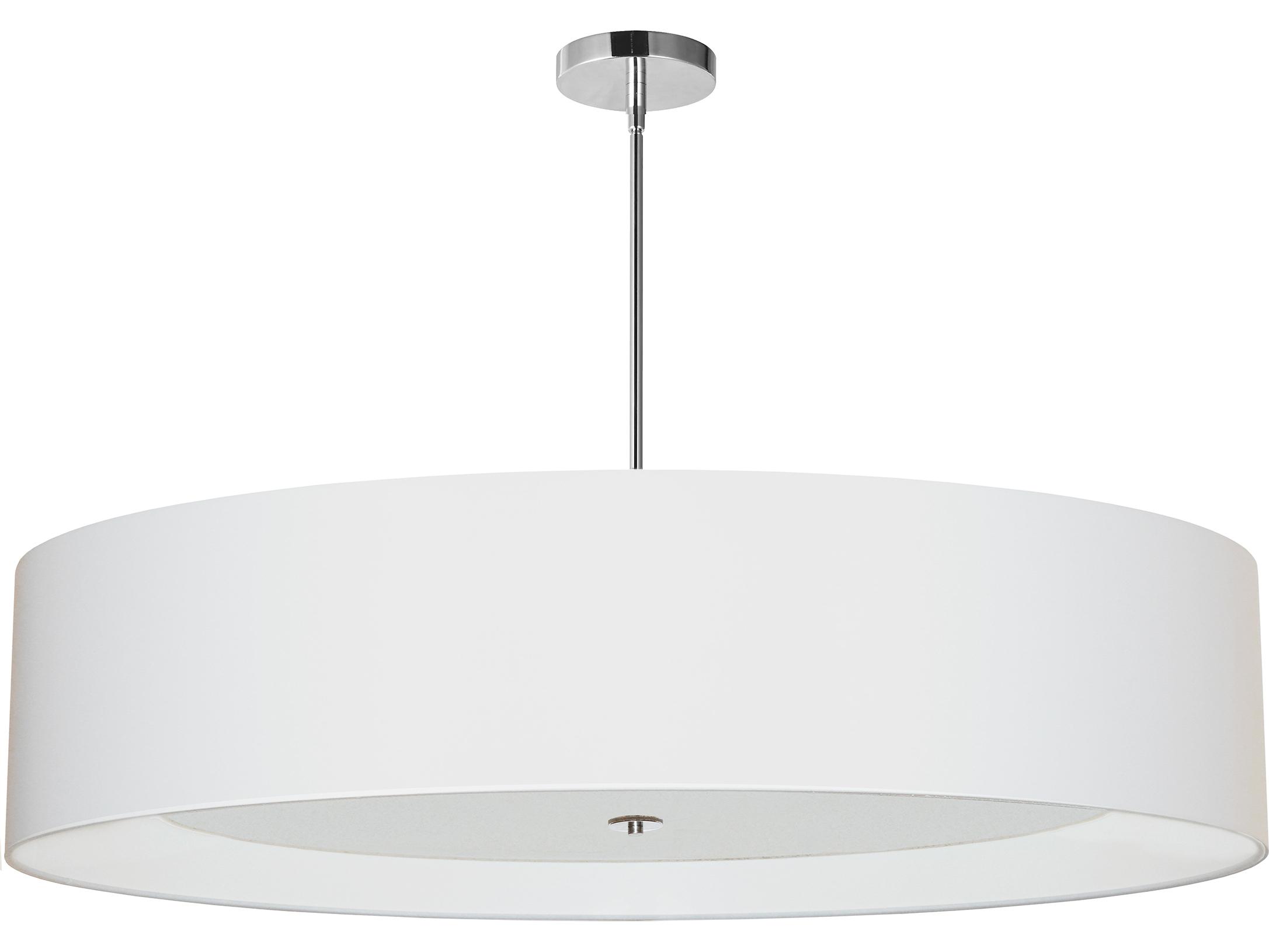 Dainolite Helena 6-Light Polished Chrome White Pendant