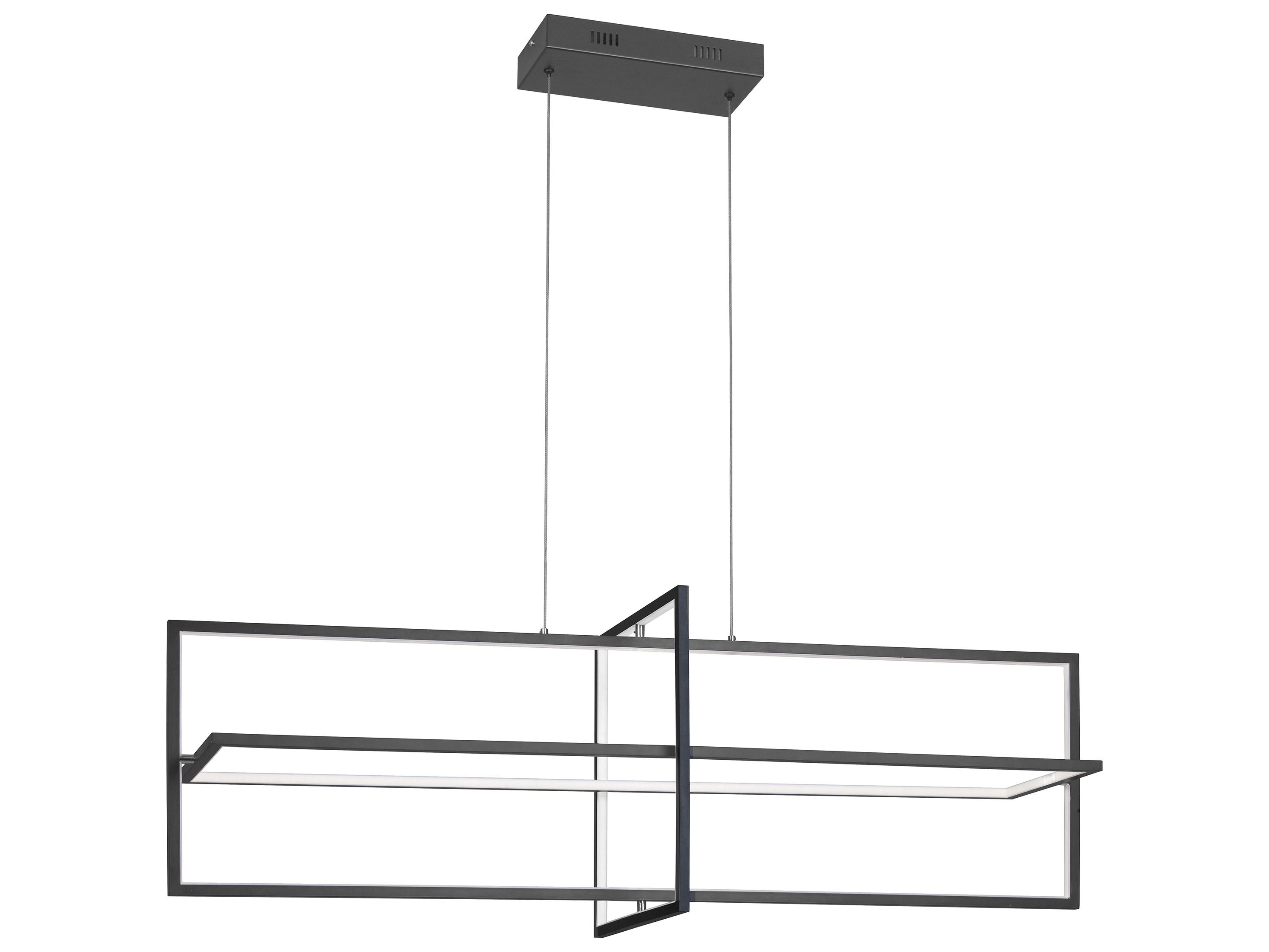 Dainolite Hildegard 1-Light Matte Black Geometric Island Pendant