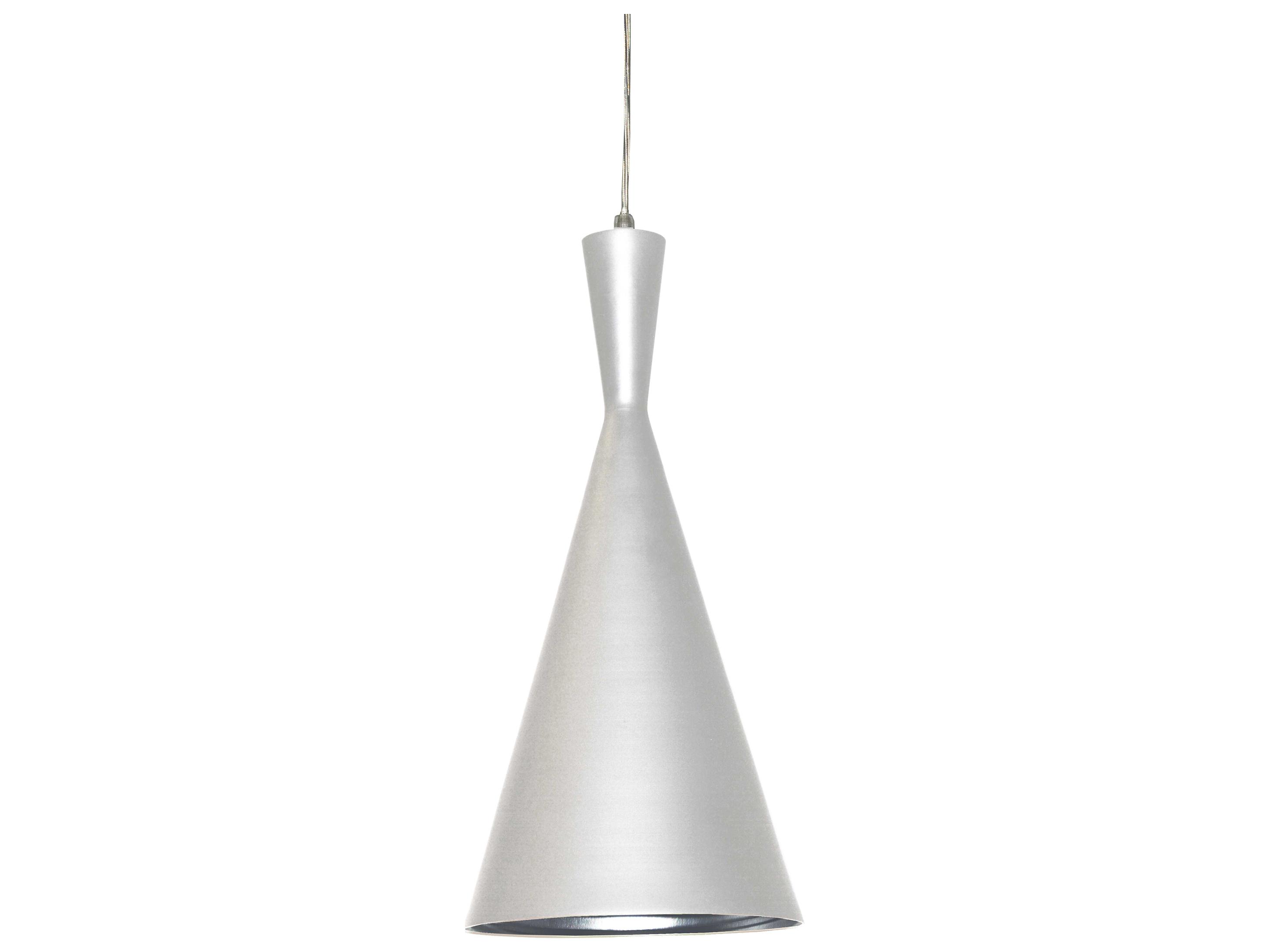 Dainolite Helsinki 1-Light Matte White Silver Mini Pendant