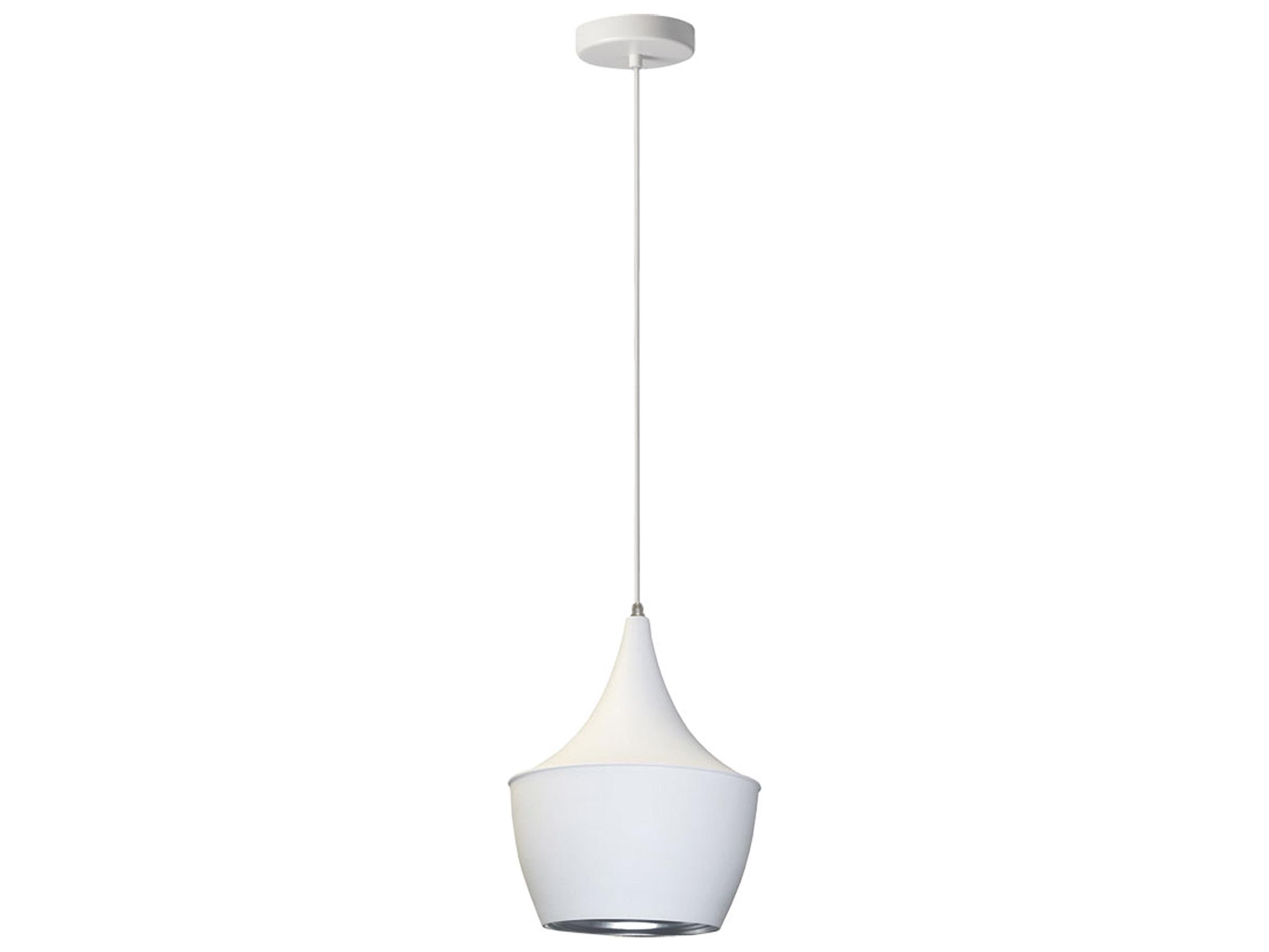 Dainolite Helsinki 1-Light Matte White Silver Mini Pendant