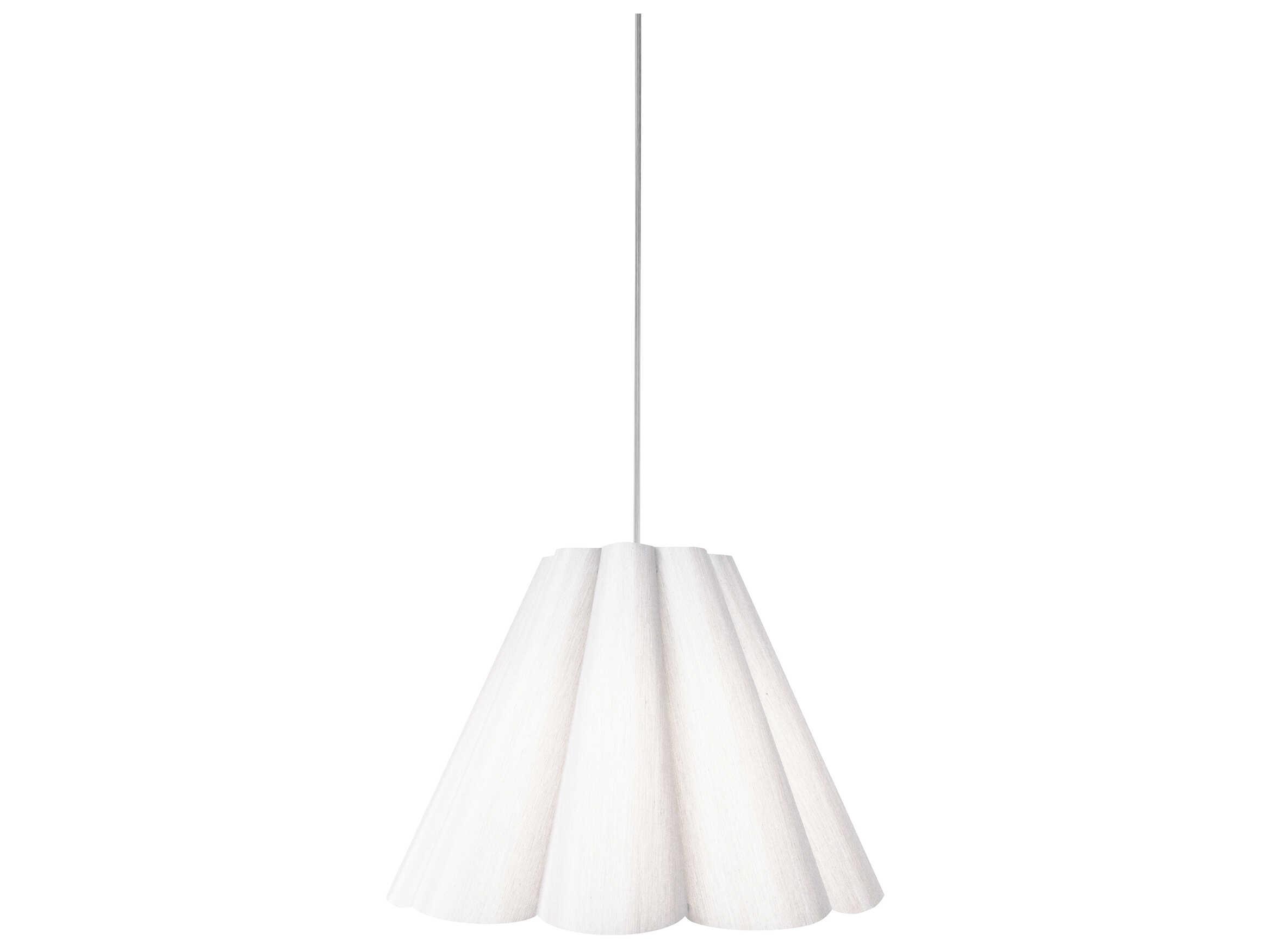 Dainolite Kendra 1-Light Polished Chrome White Empire Pendant