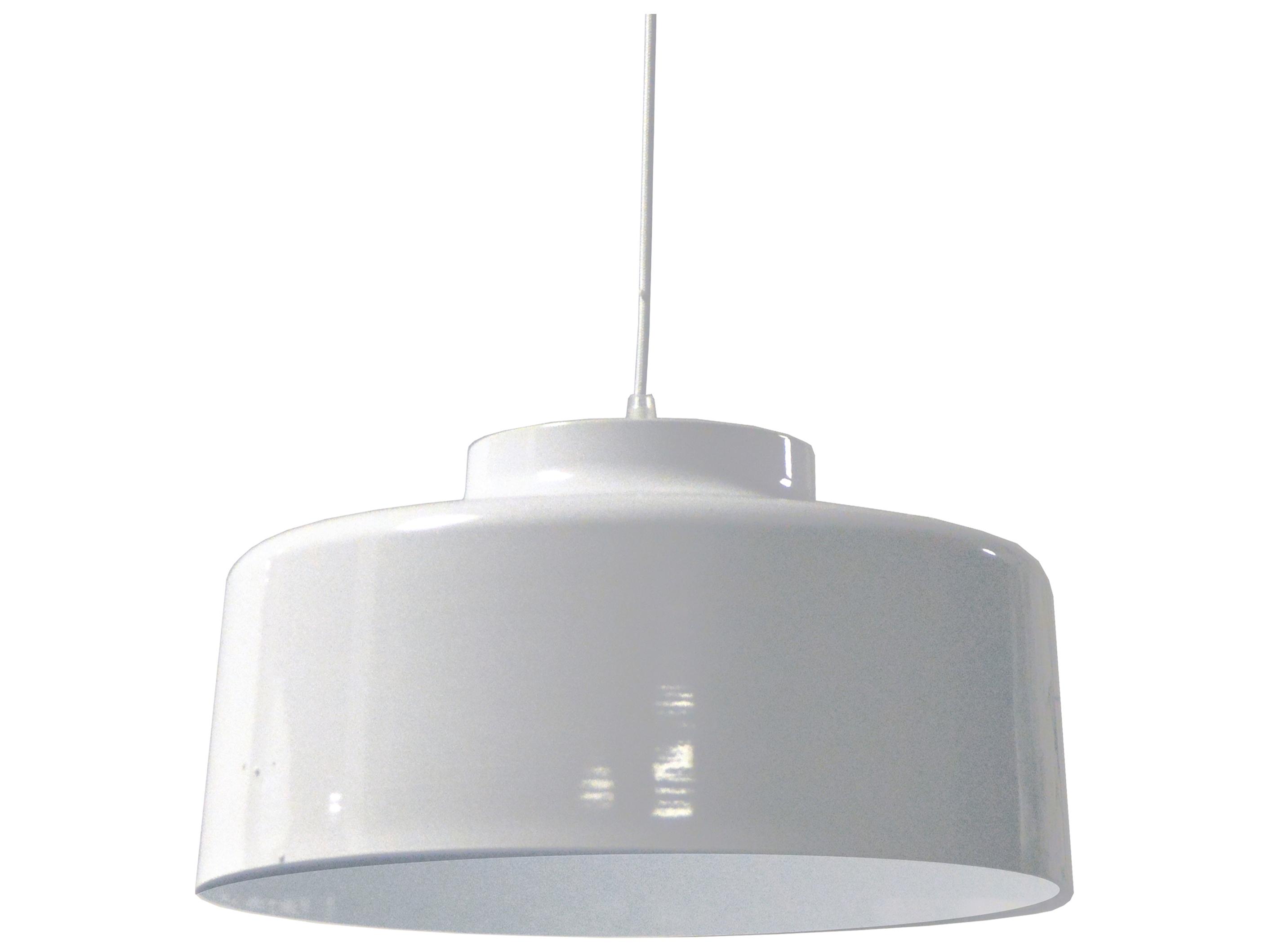 Dainolite Kup 1-Light White Drum Pendant
