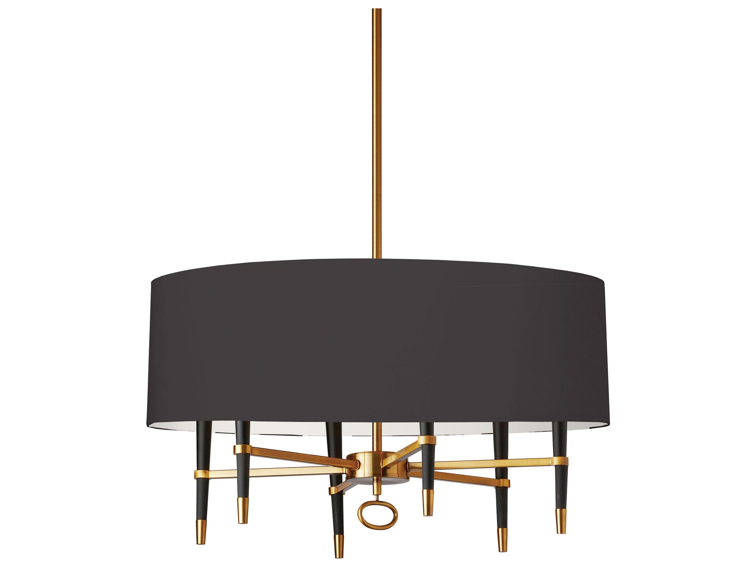 Dainolite Langford 6-Light Vintage Bronze Black Drum Chandelier