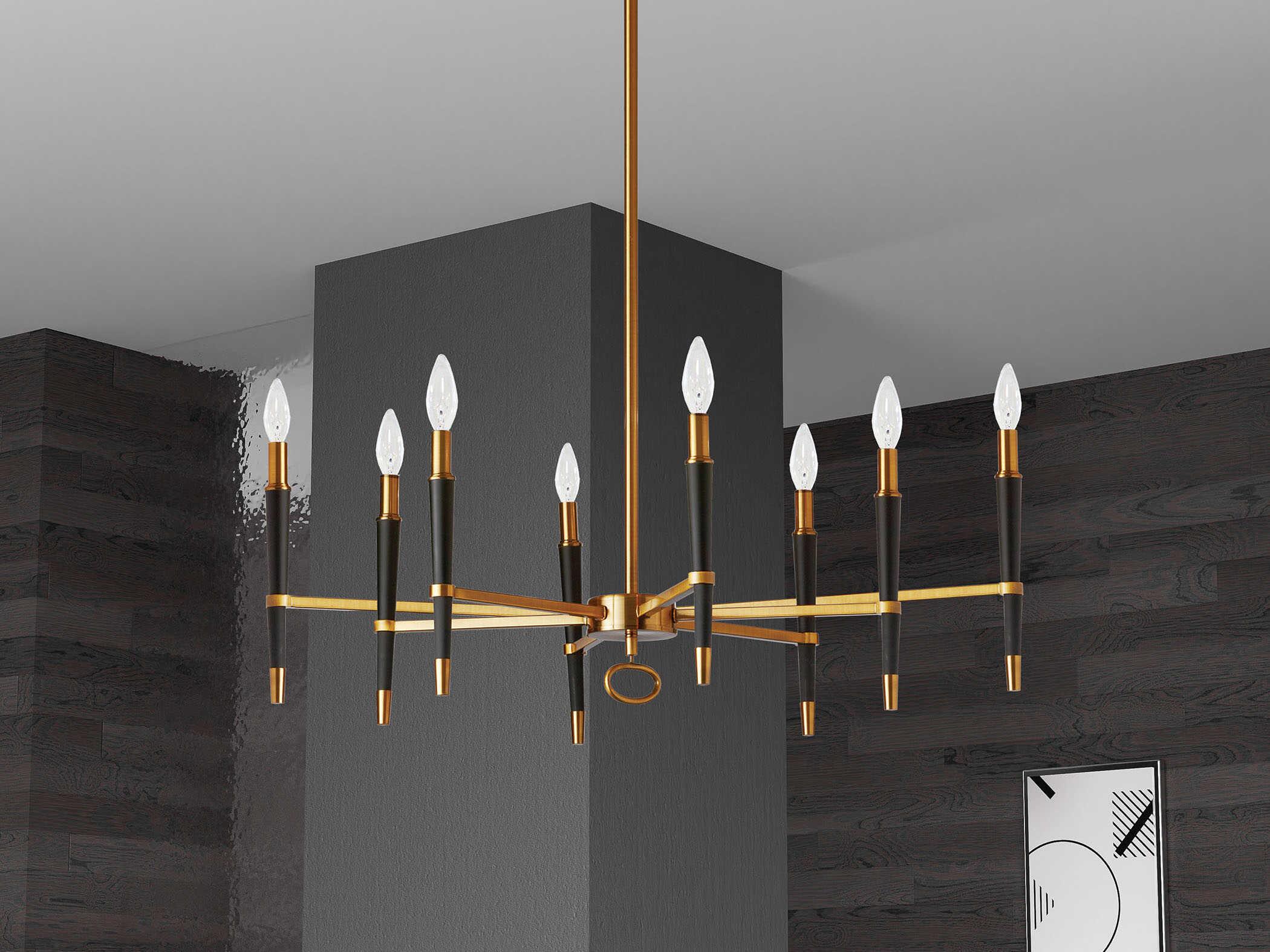 Dainolite Langford 8-Light Vintage Bronze Black Island Pendant