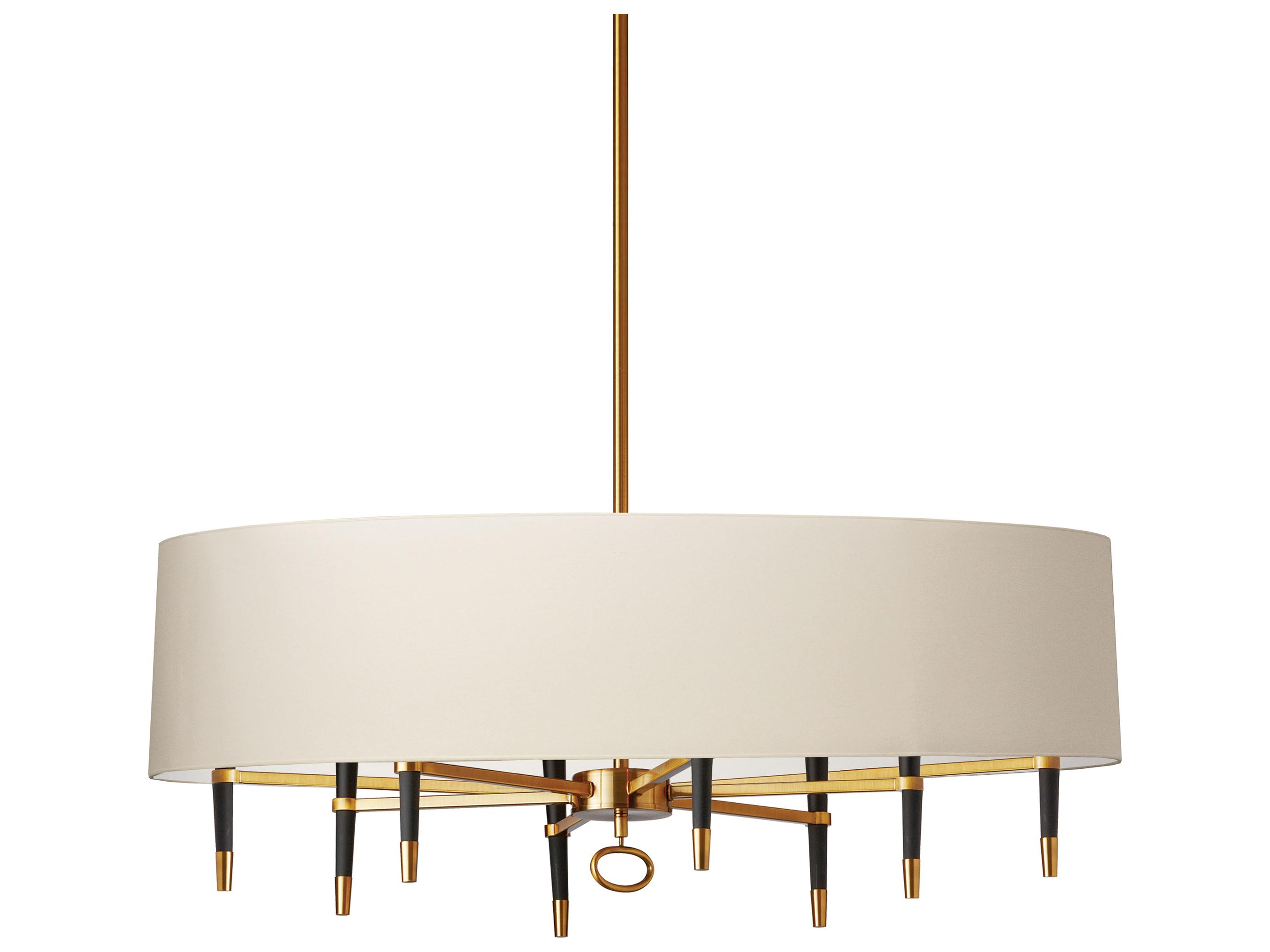 Dainolite Langford 8-Light Vintage Bronze Cream Black Island Pendant