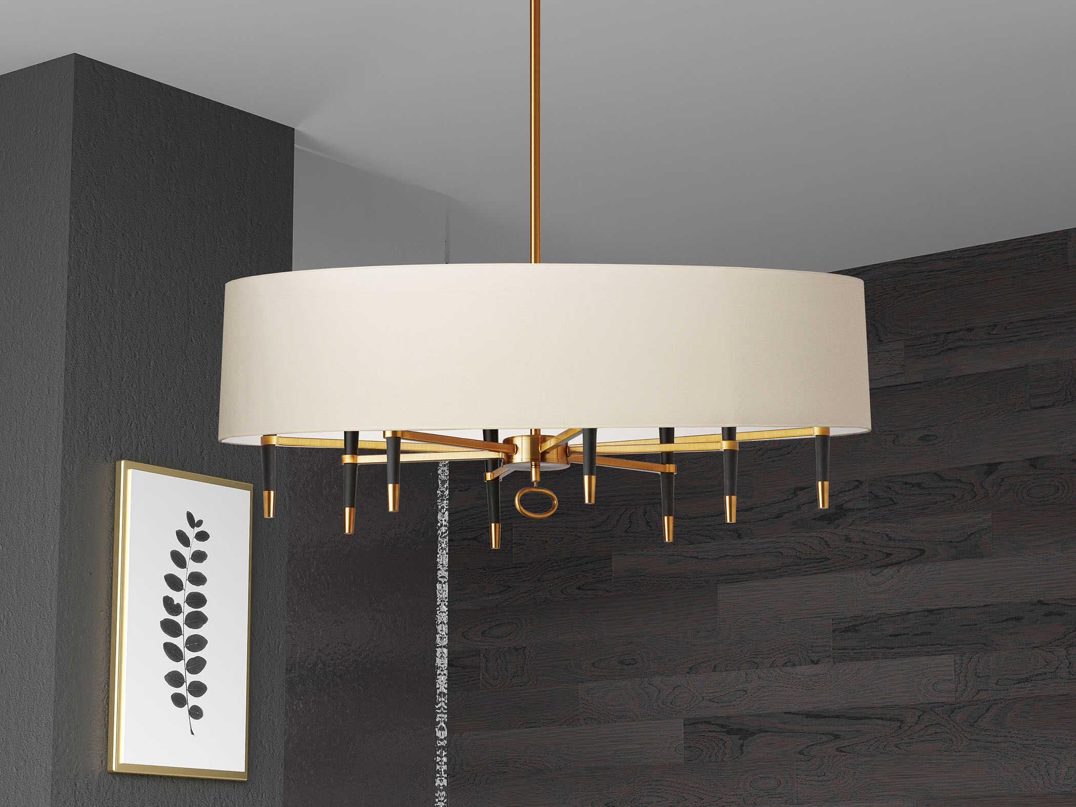 Dainolite Langford 8-Light Vintage Bronze Cream Black Island Pendant