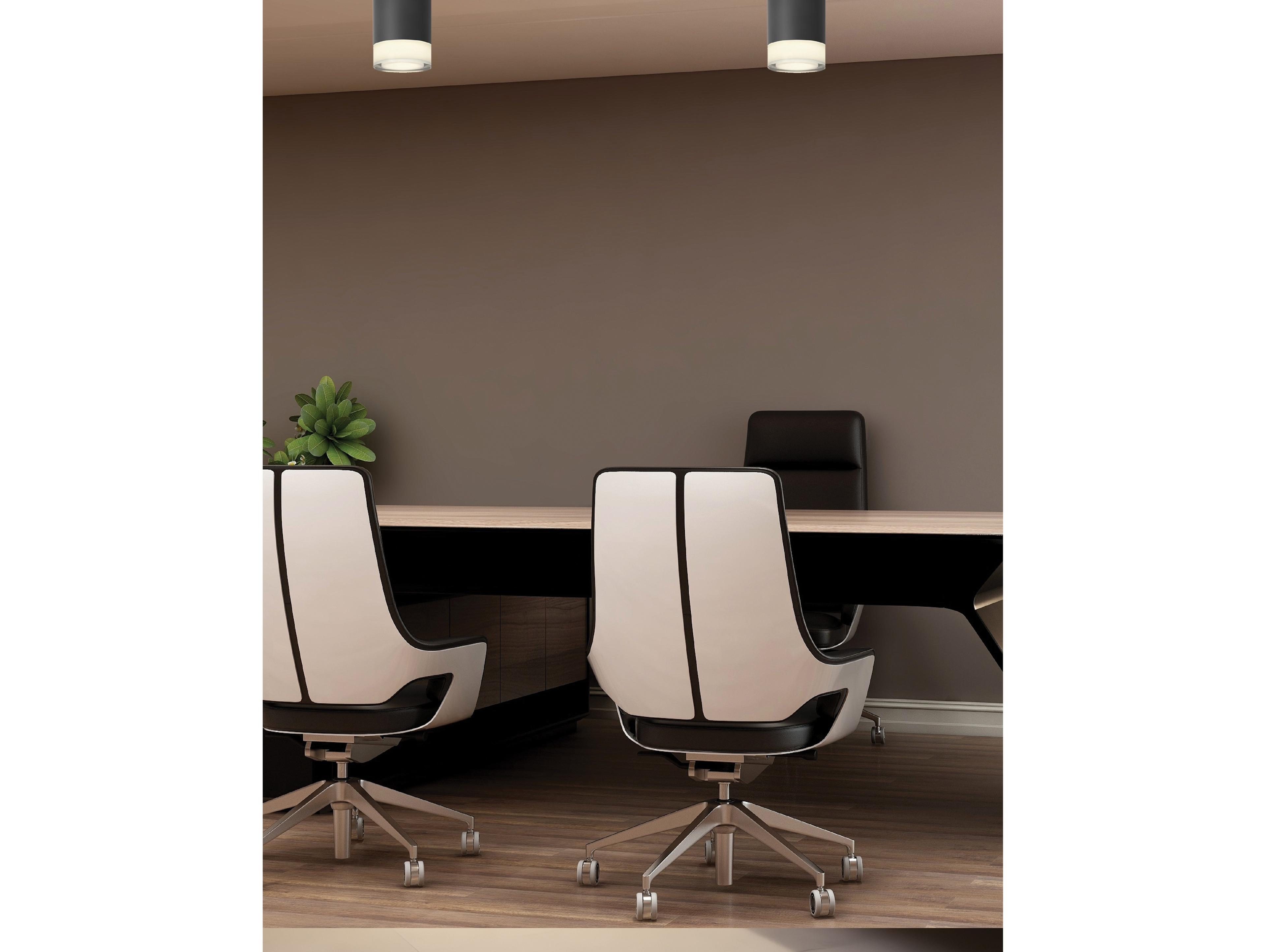 Dainolite Lucia 1-Light Matte Black Cylinder Flush Mount