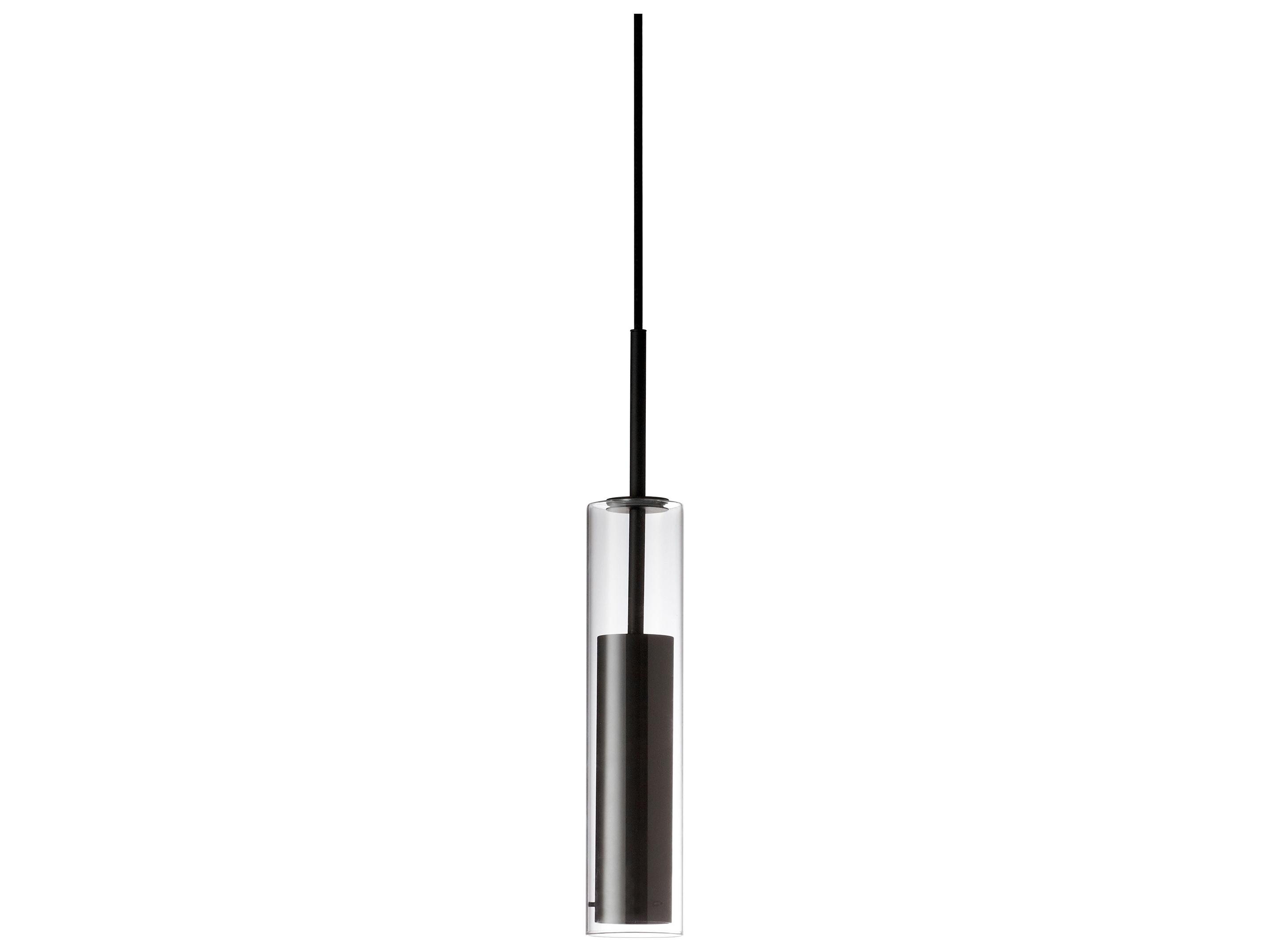Dainolite Luna 1-Light Black Cylinder Mini Pendant
