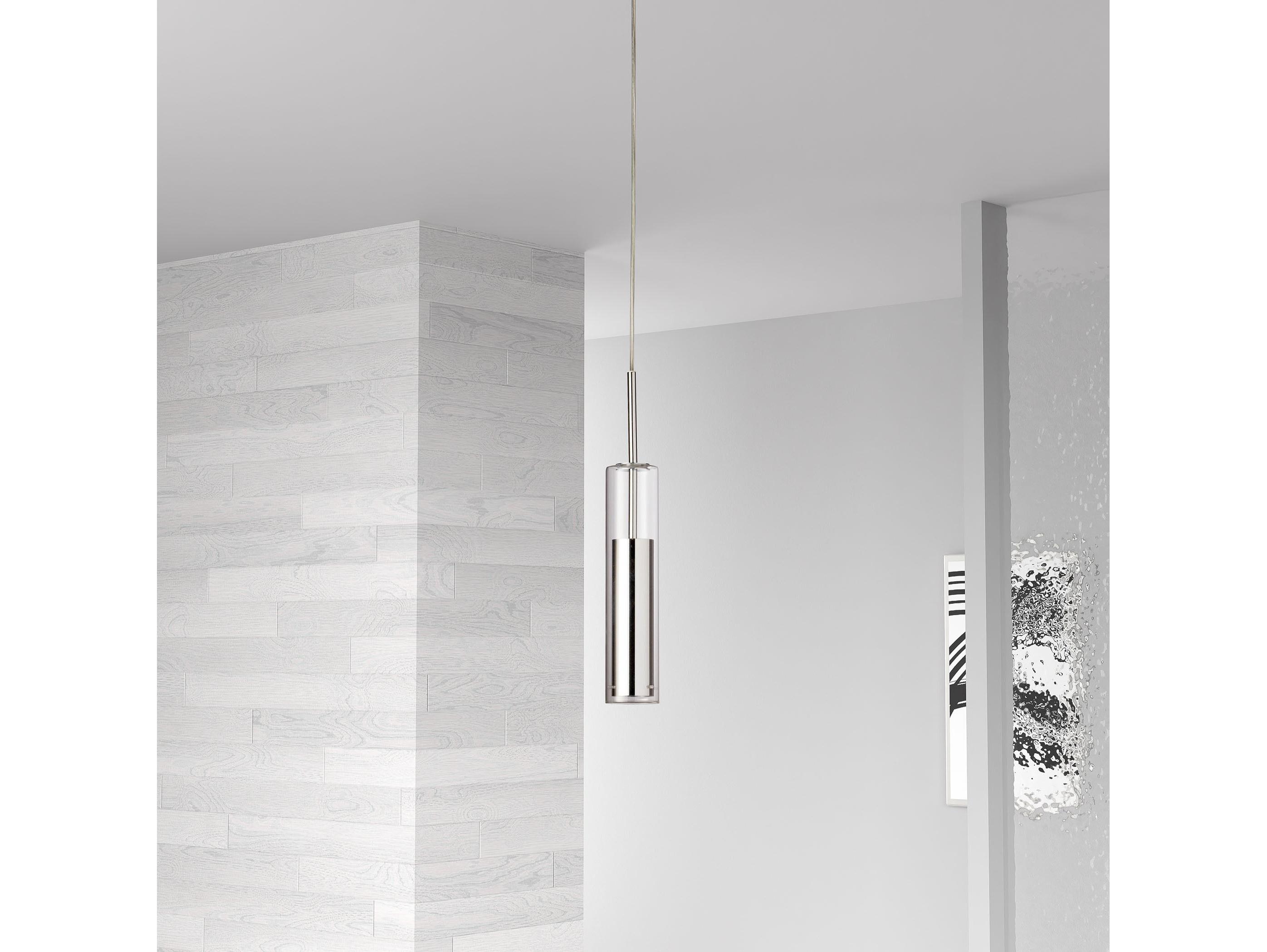 Dainolite Luna 1-Light Polished Chrome Cylinder Mini Pendant