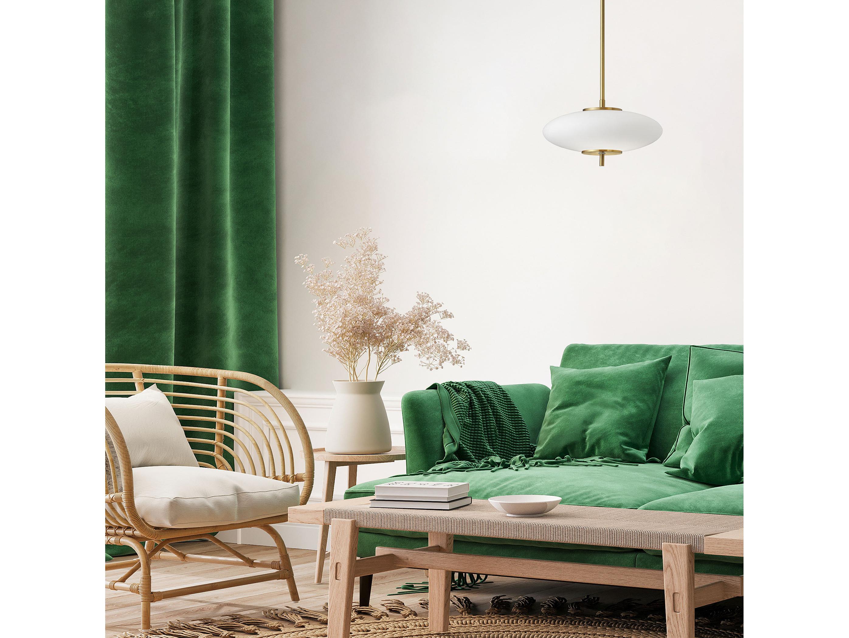 Dainolite Maddie 1-Light Aged Brass Mini Pendant