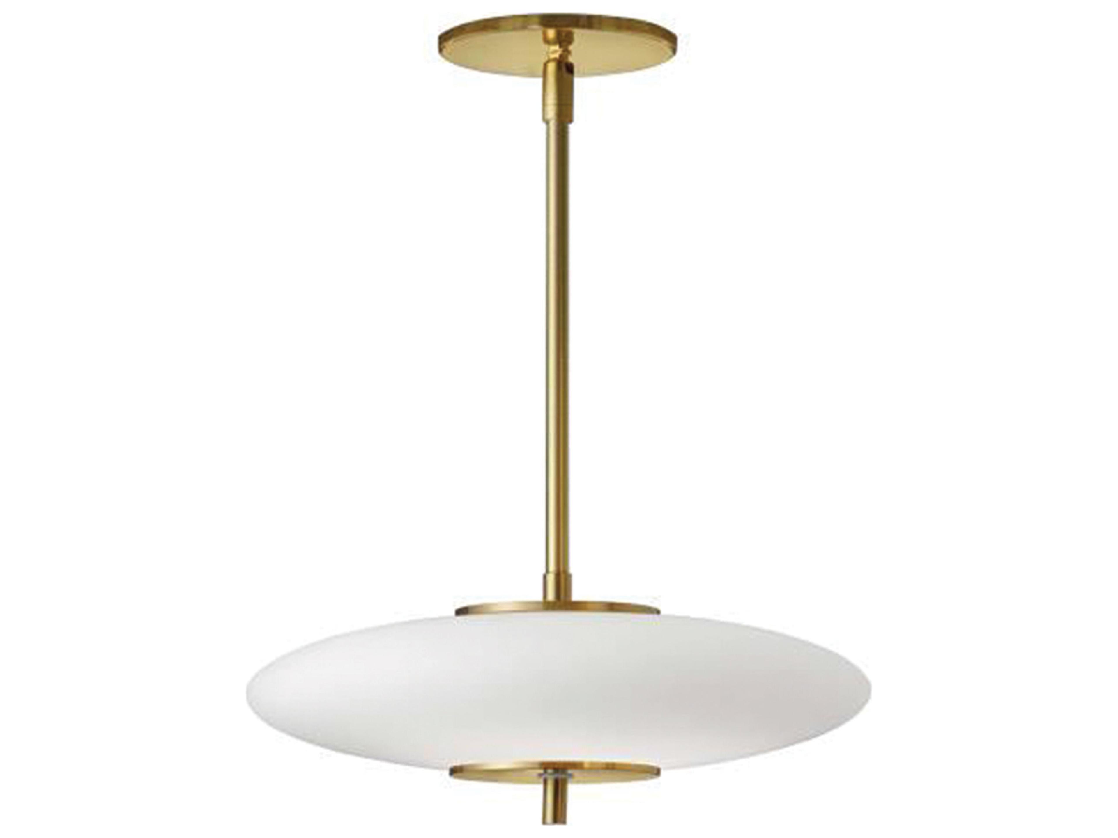 Dainolite Maddie 1-Light Aged Brass Pendant
