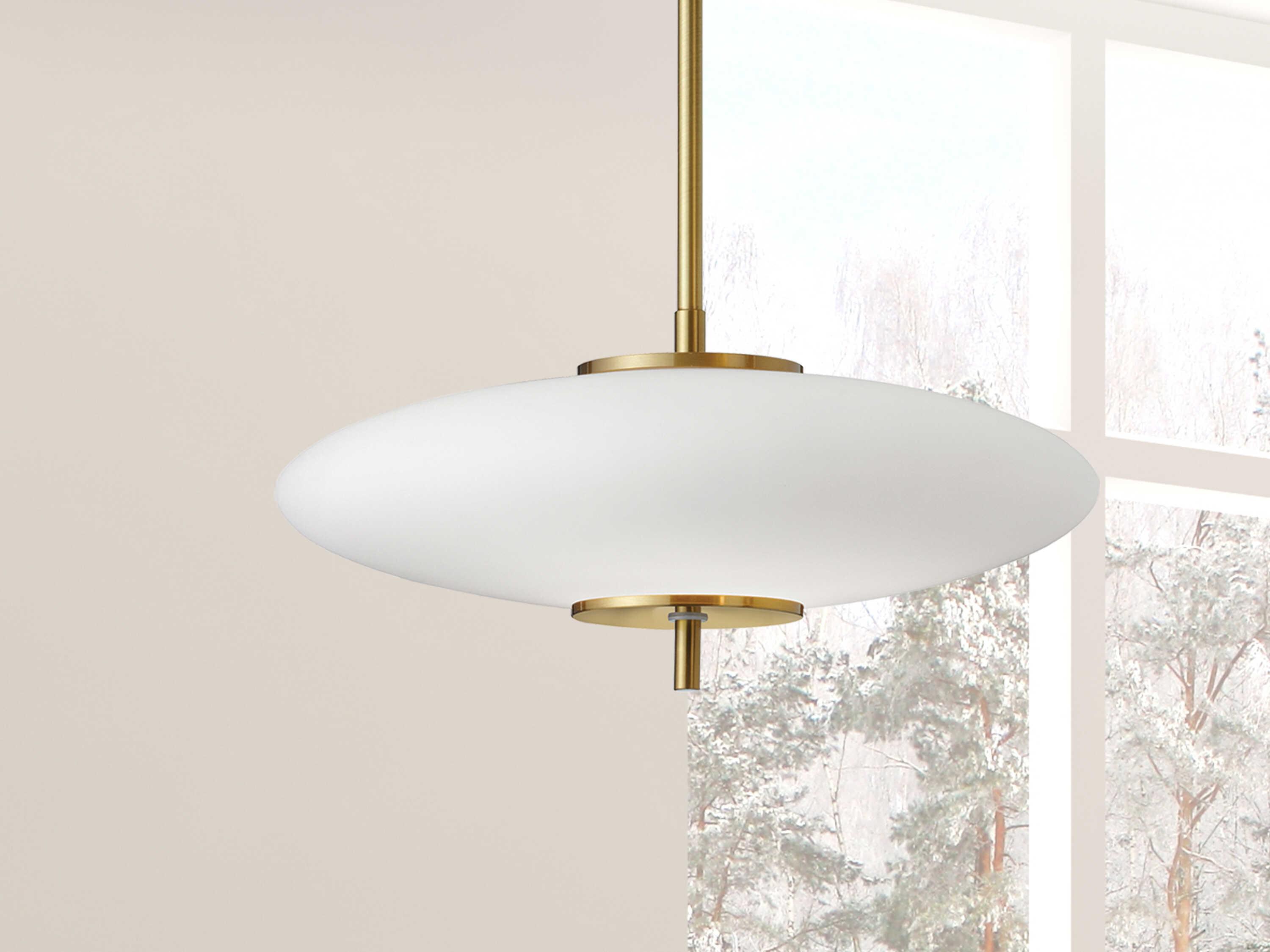 Dainolite Maddie 1-Light Aged Brass Pendant