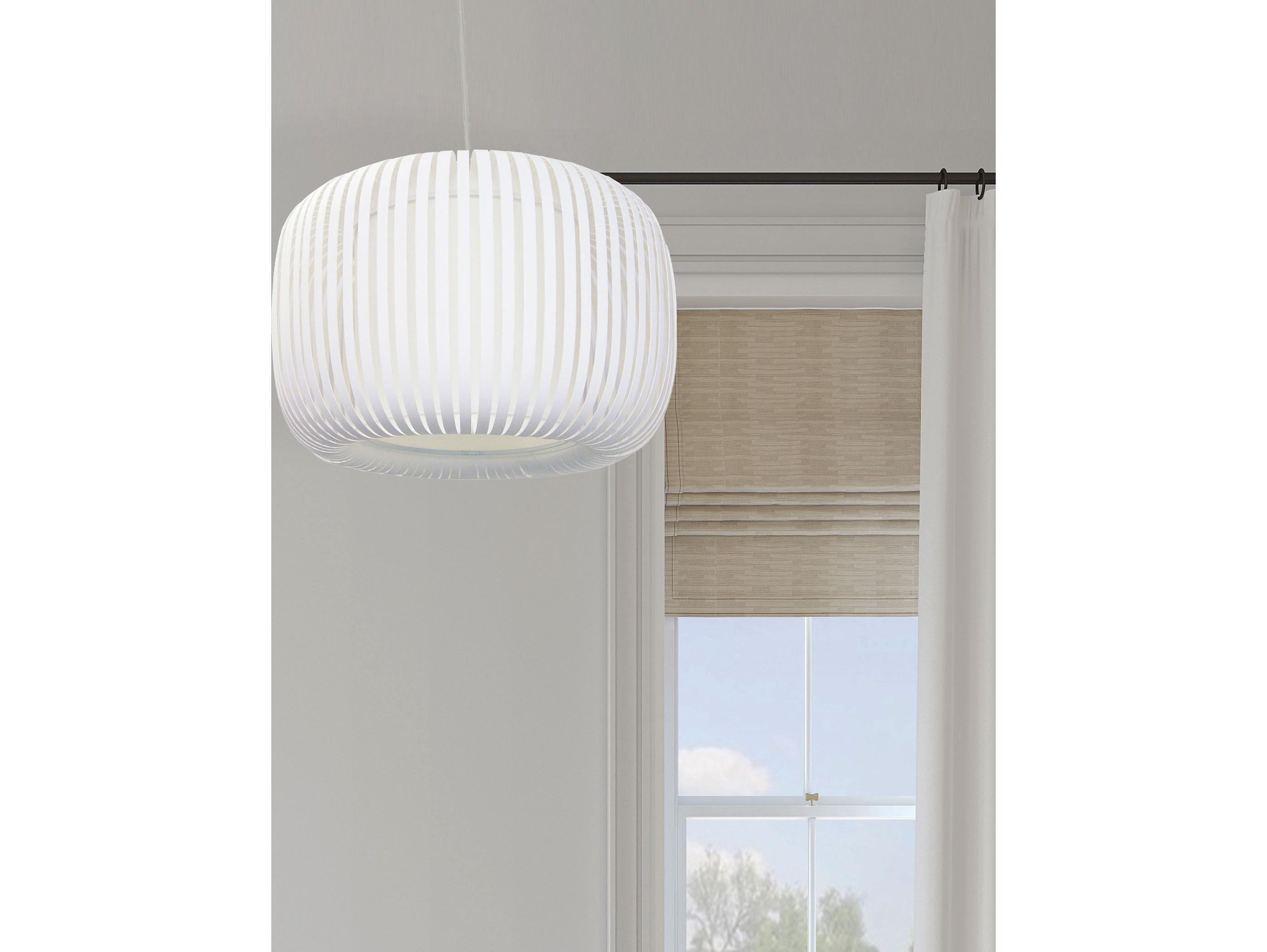 Dainolite Mia 1-Light White Pendant