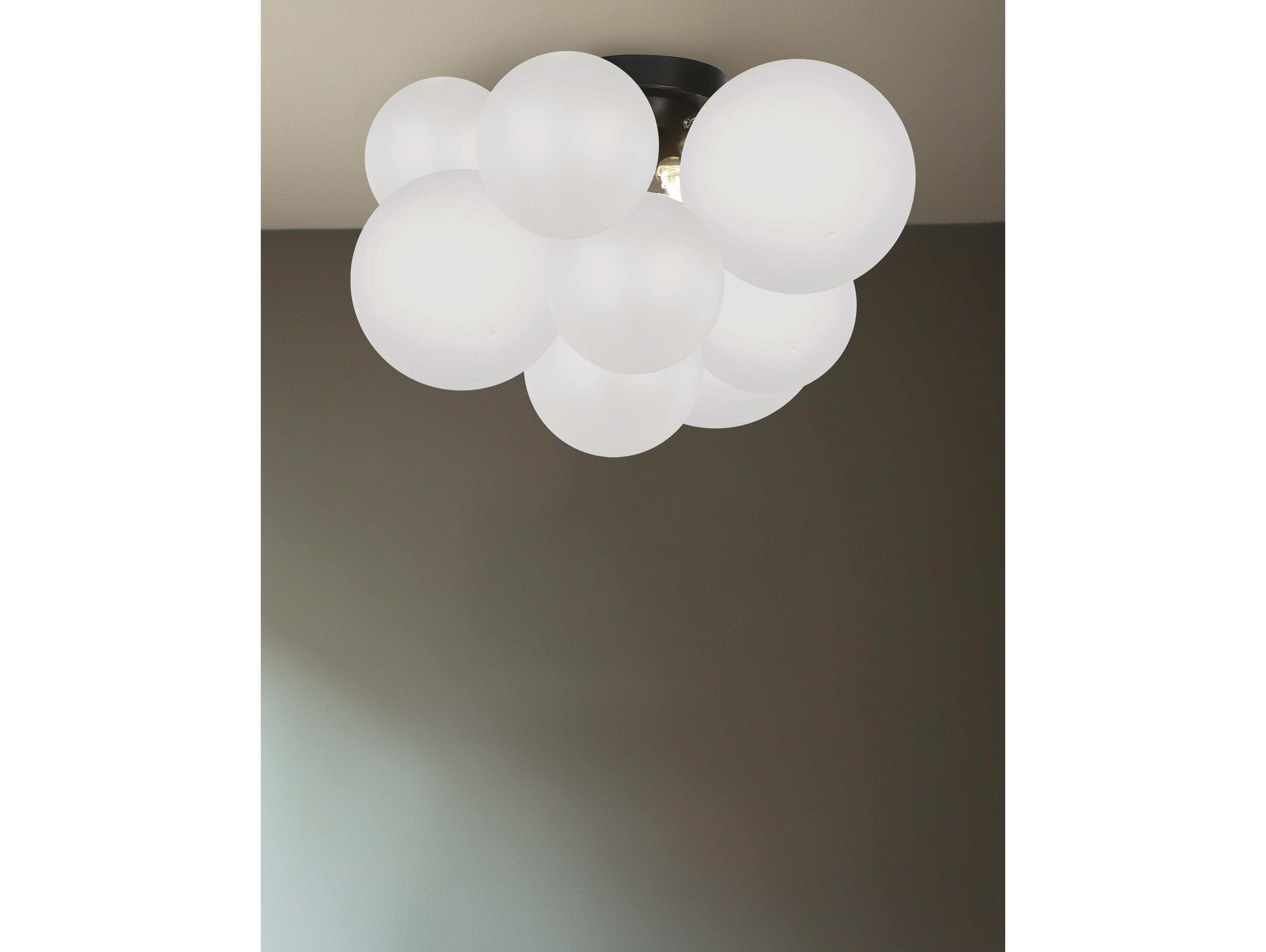 Dainolite Miles 3-Light Matte Black Globe Flush Mount