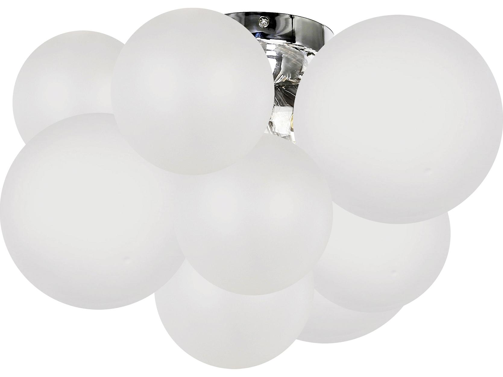 Dainolite Miles 3-Light Polished Chrome Globe Flush Mount