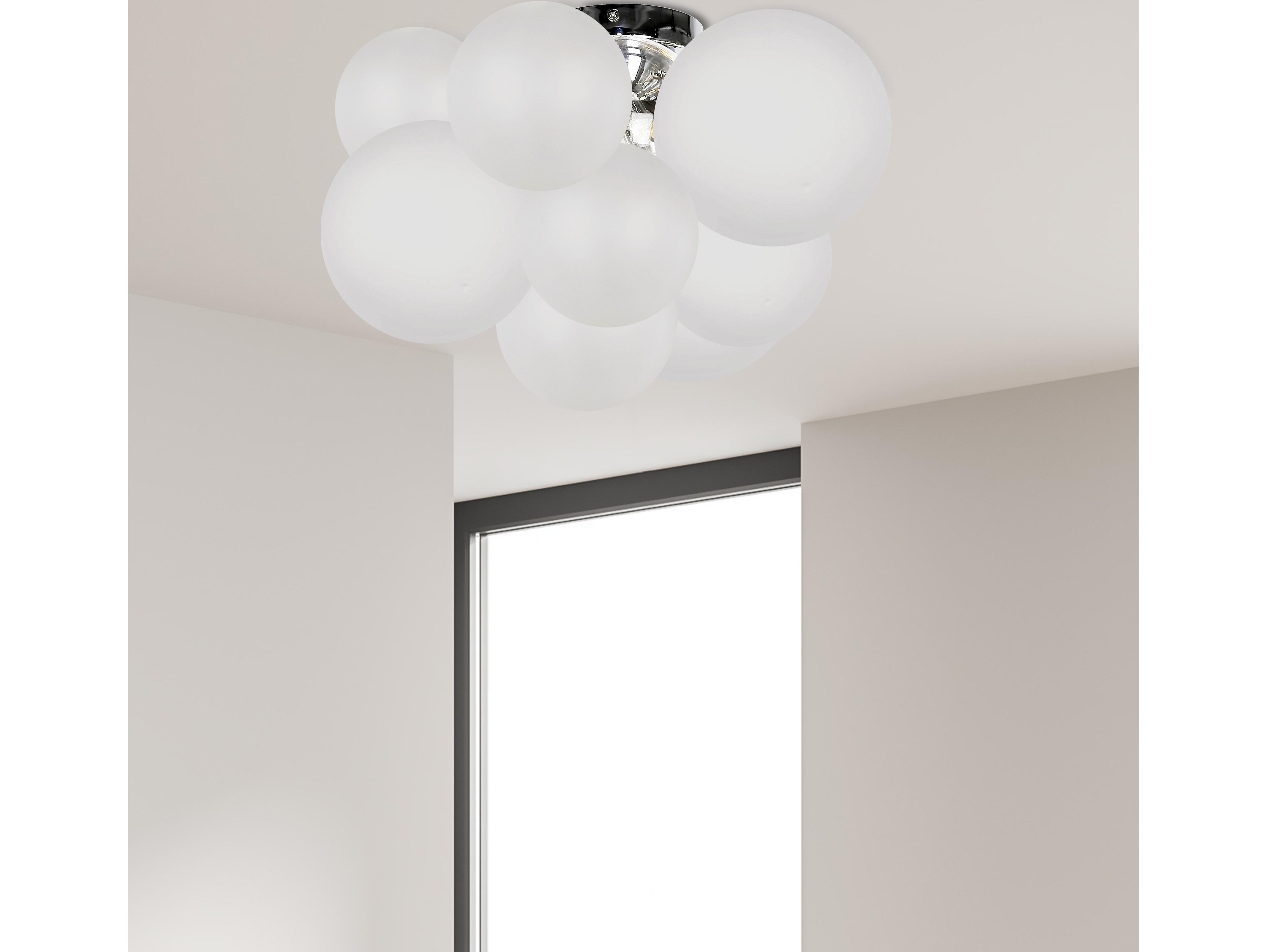 Dainolite Miles 3-Light Polished Chrome Globe Flush Mount