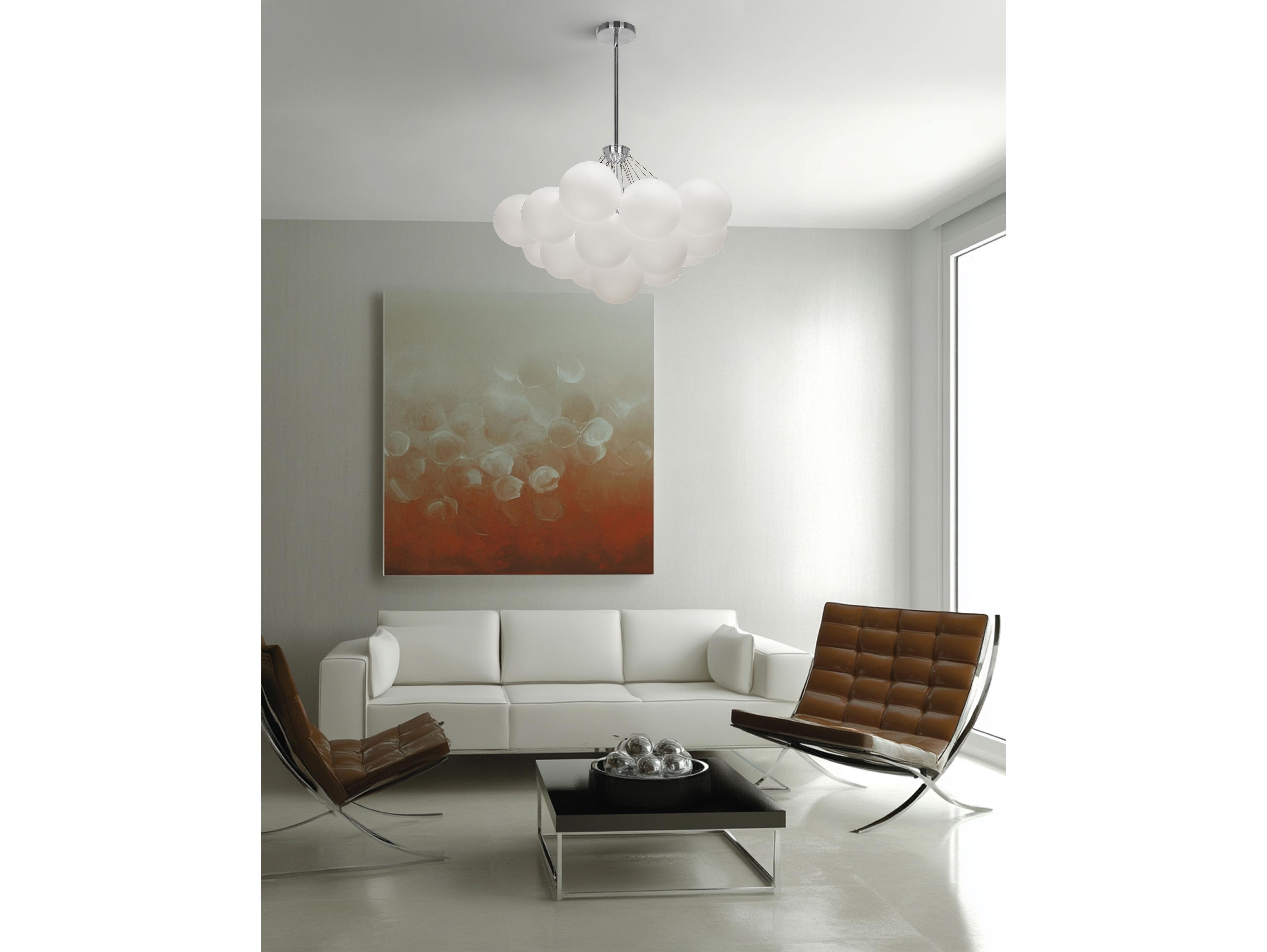 Dainolite Miles 4-Light Polished Chrome Globe Chandelier