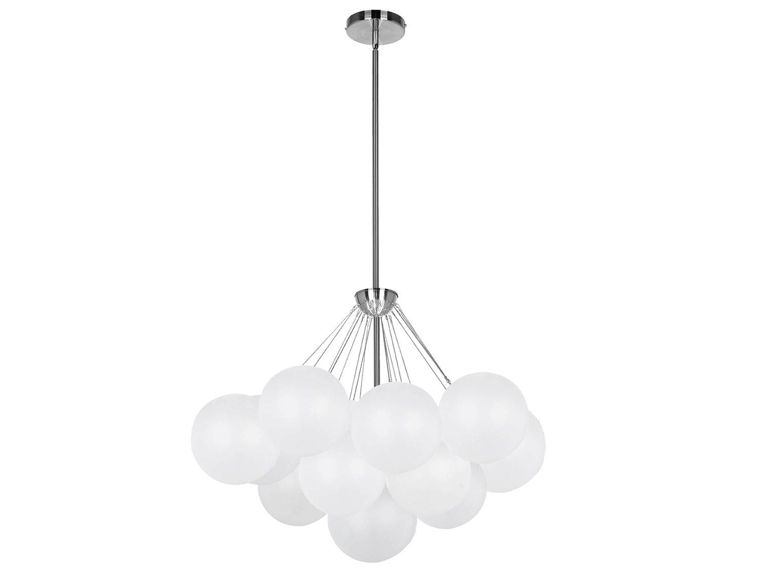 Dainolite Miles 4-Light Polished Chrome Globe Chandelier