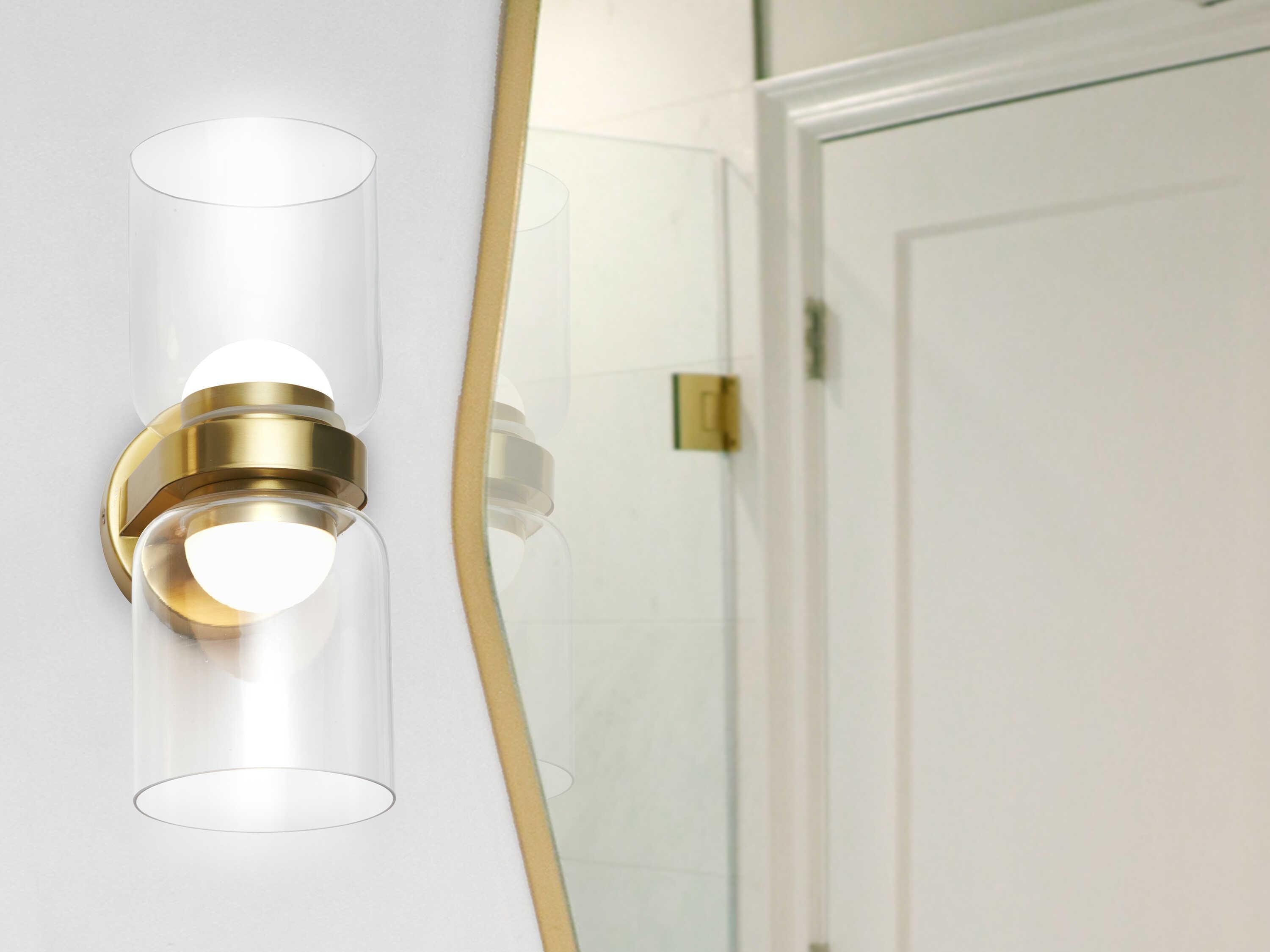 Dainolite Nadine 2-Light Aged Brass Wall Sconce