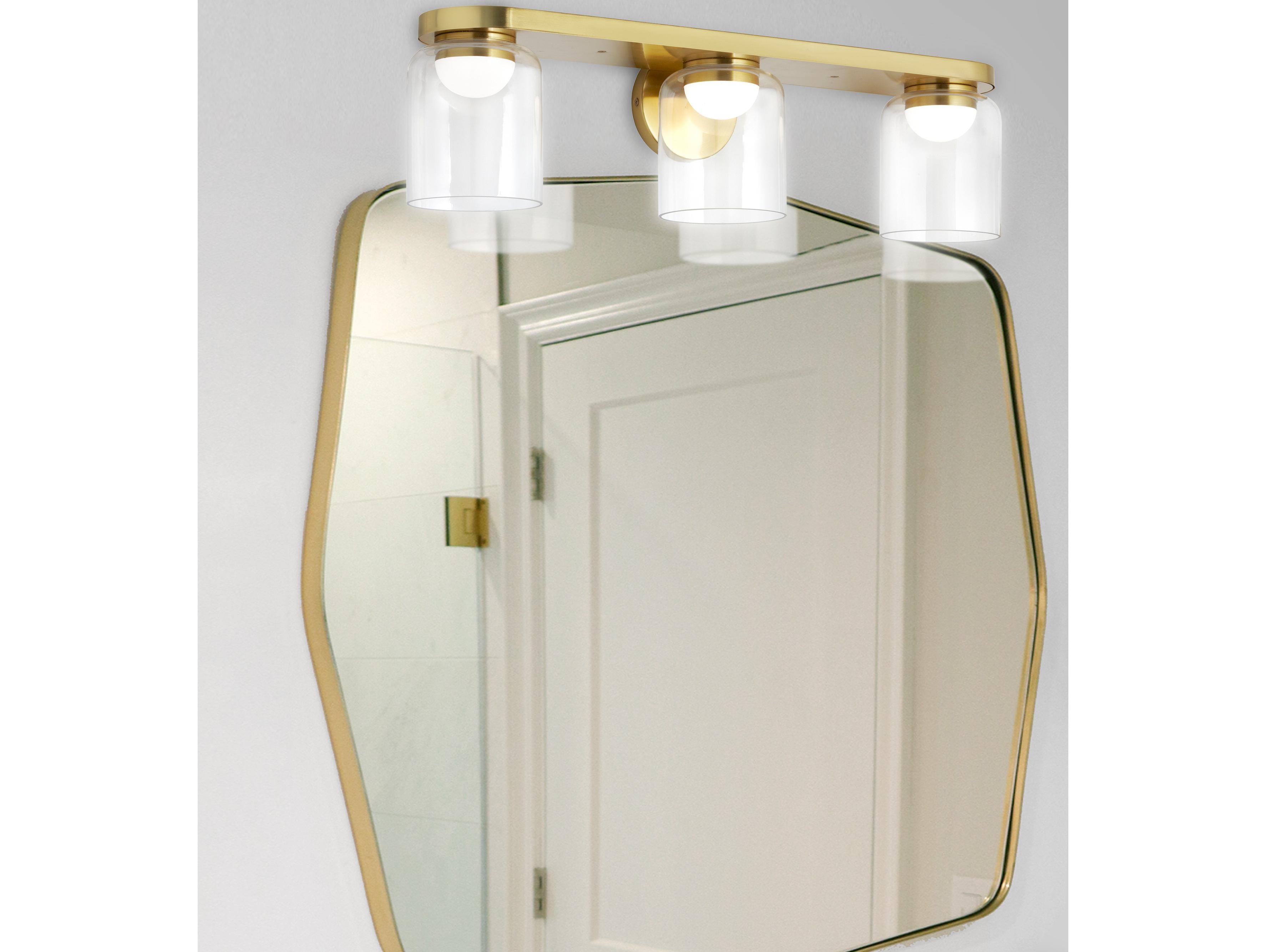 Dainolite Nadine 3-Light Aged Brass Vanity Light