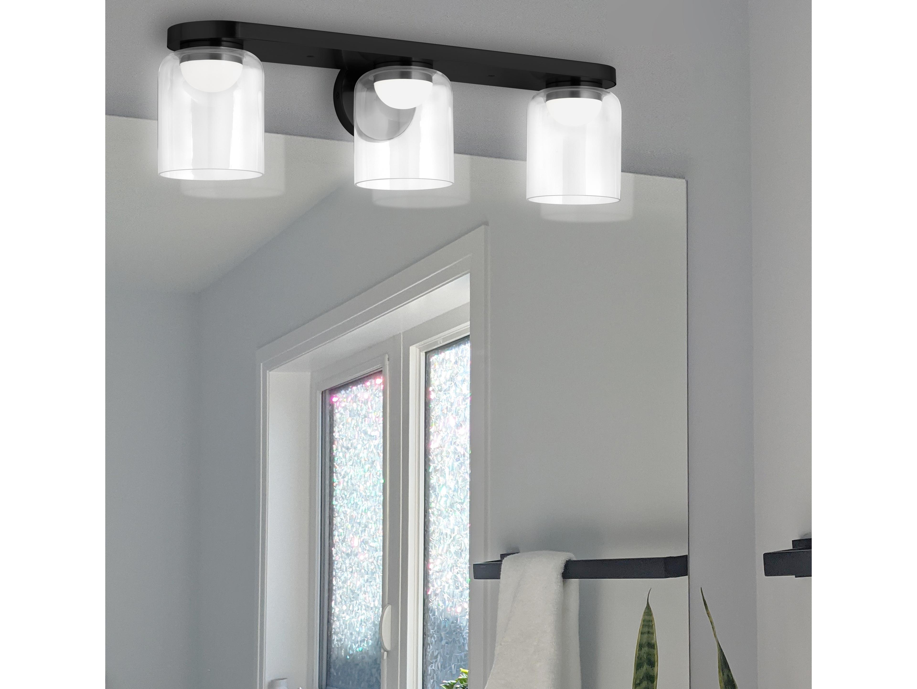 Dainolite Nadine 3-Light Matte Black Vanity Light