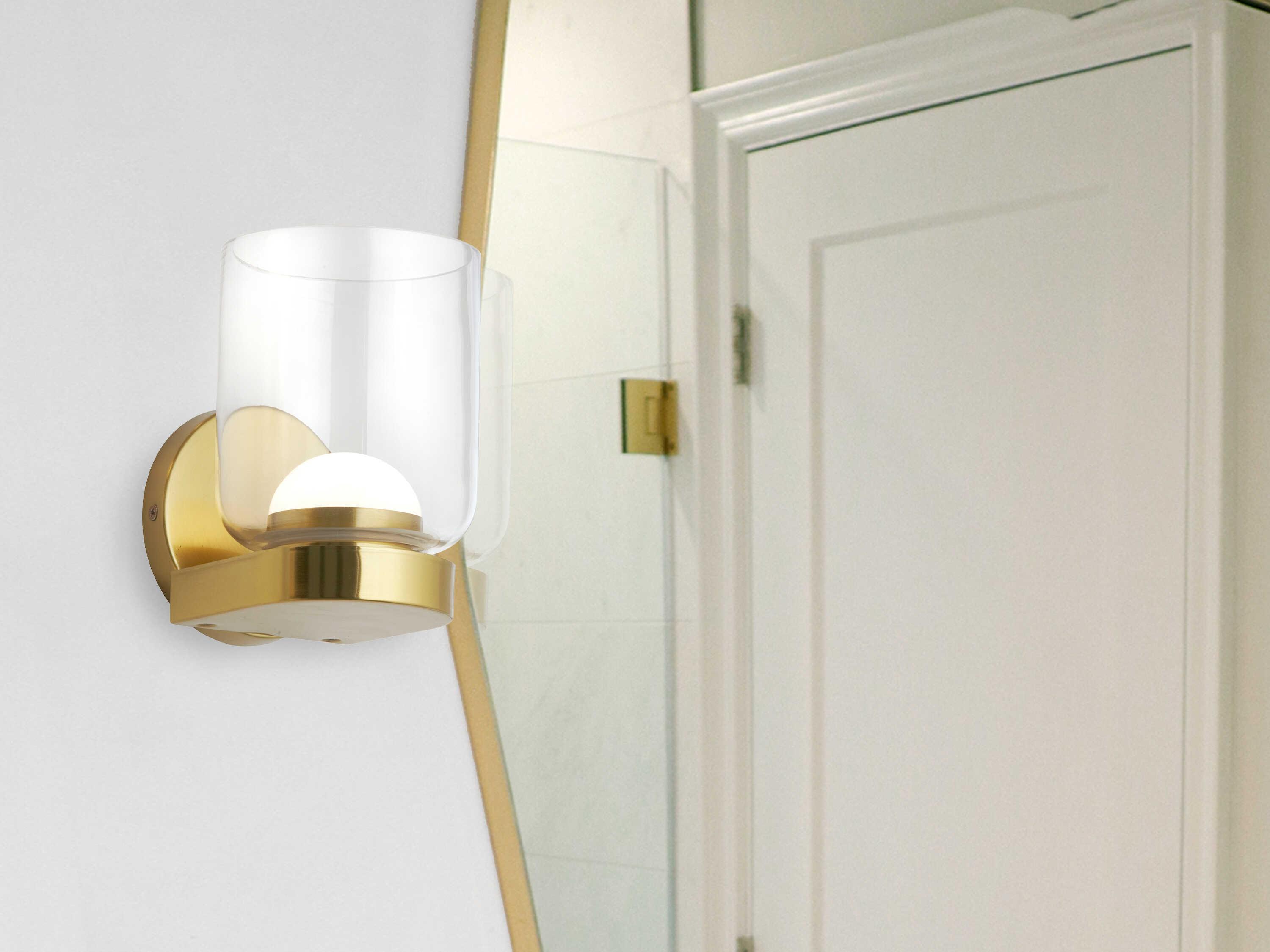 Dainolite Nadine 1-Light Aged Brass Wall Sconce