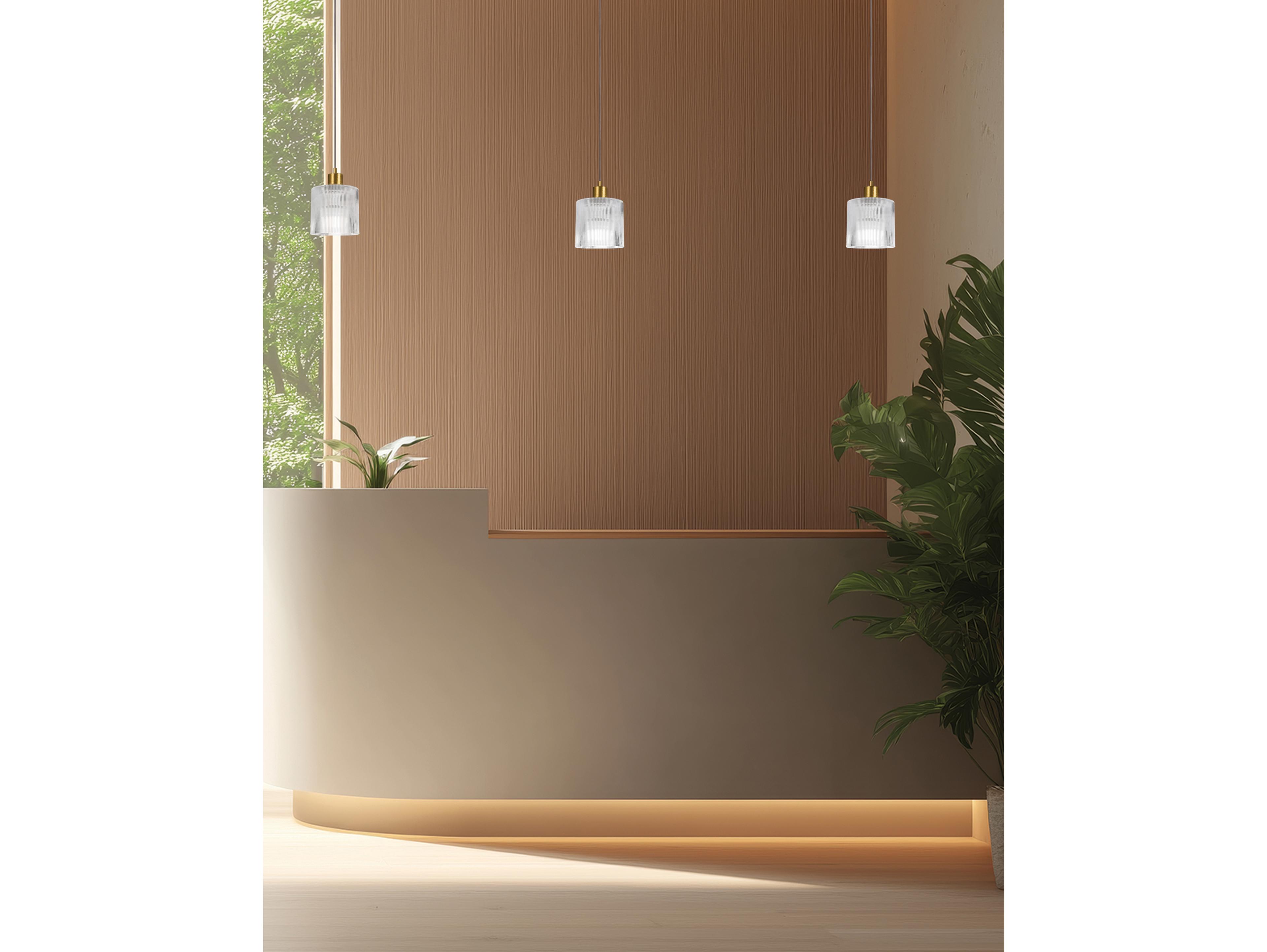 Dainolite Nadine 1-Light Aged Brass Drum Mini Pendant