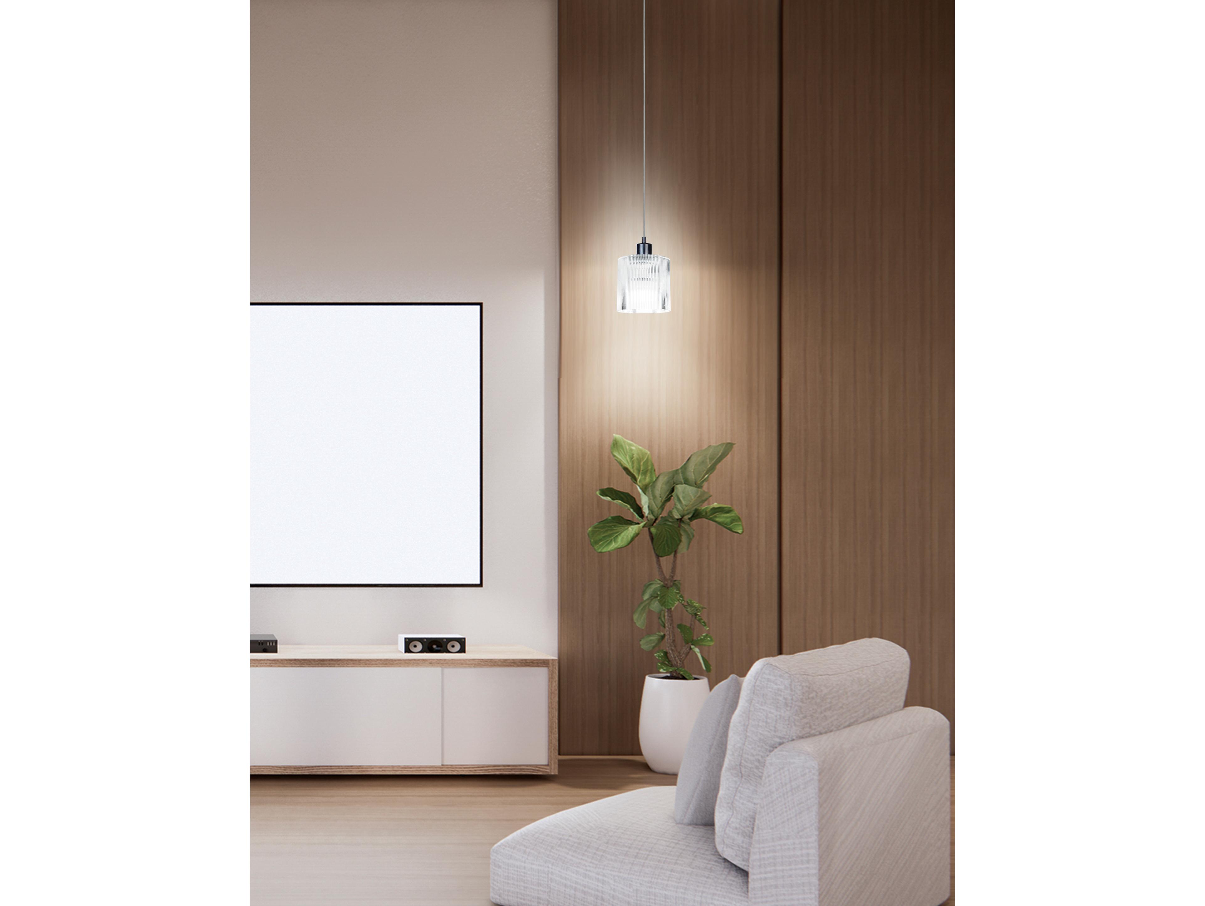 Dainolite Nadine 1-Light Matte Black Drum Mini Pendant