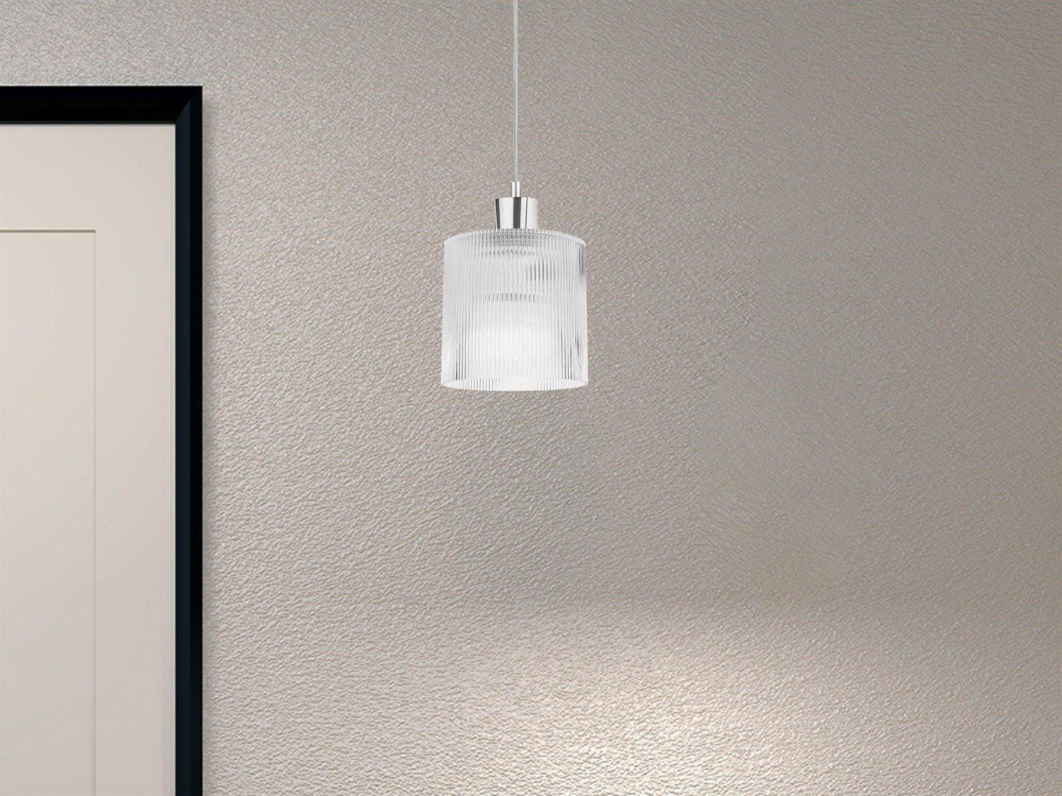 Dainolite Nadine 1-Light Polished Chrome Drum Mini Pendant