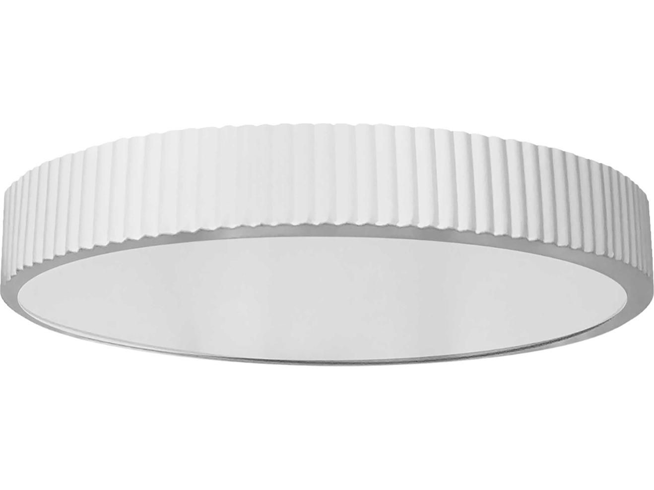 Dainolite Nabisco 1-Light Matte White Round Flush Mount