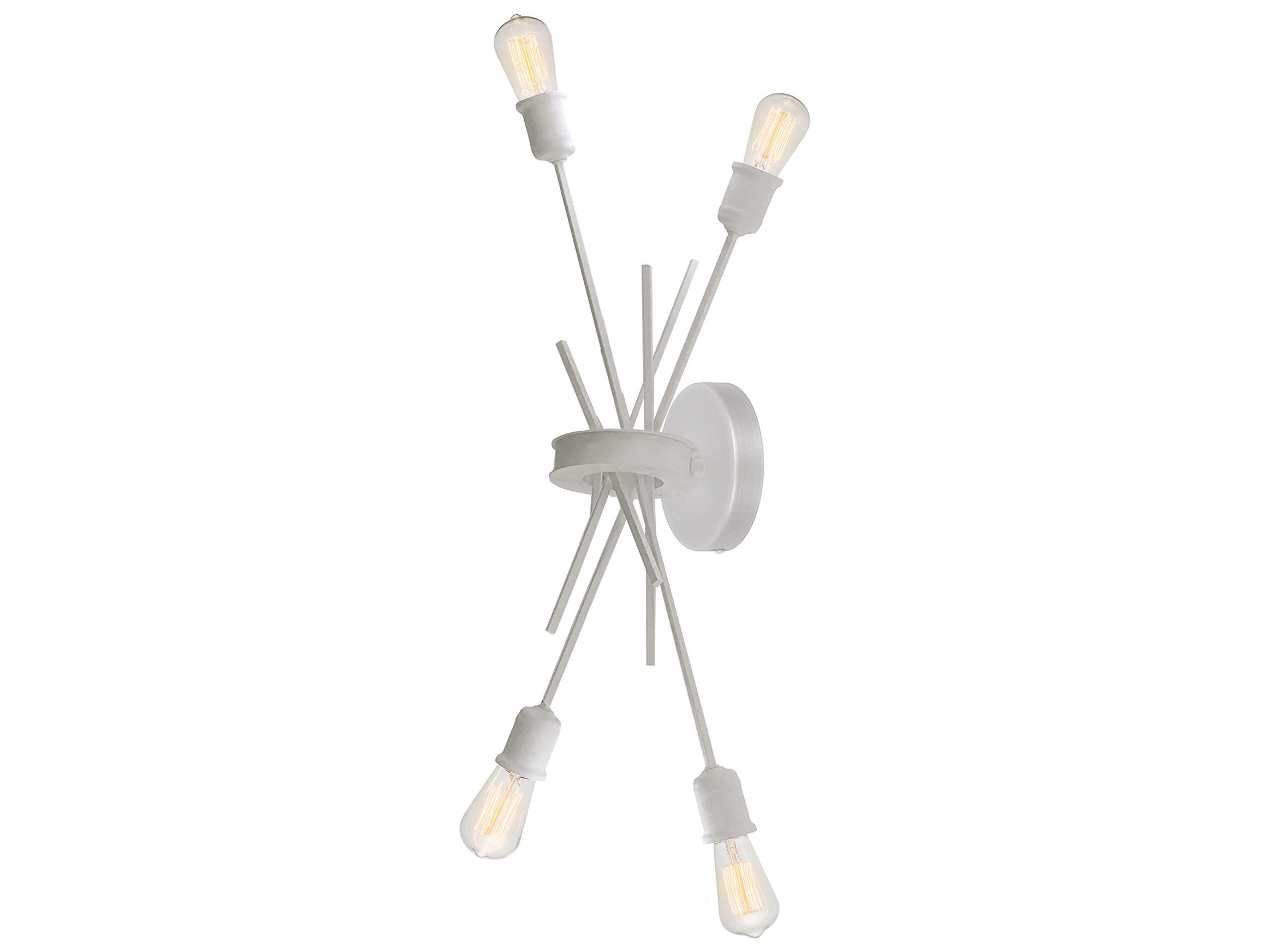 Dainolite Nebraska 4-Light Matte White Wall Sconce