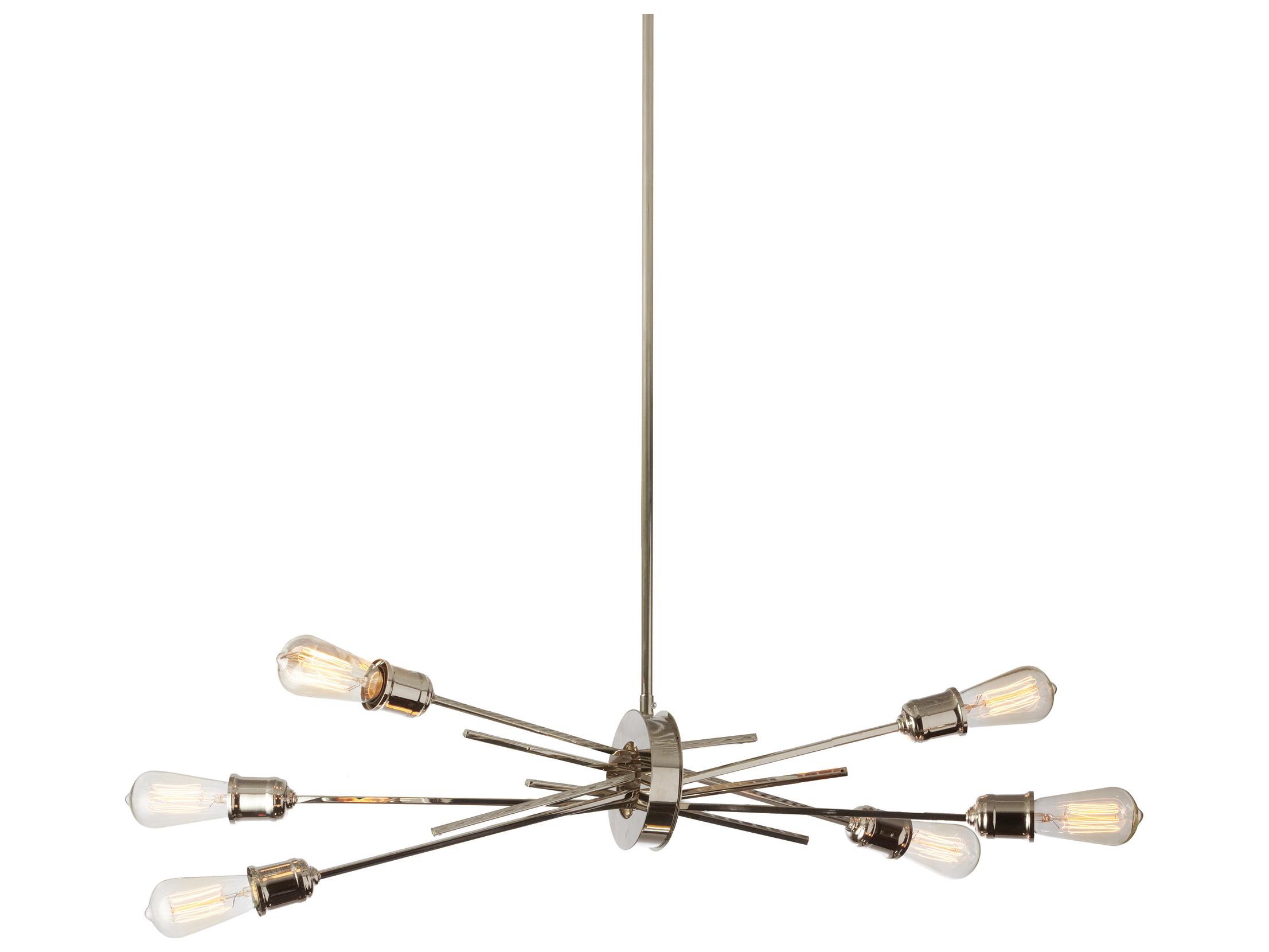 Dainolite Nebraska 6-Light Burnished Chrome Linear Sputnik Pendant