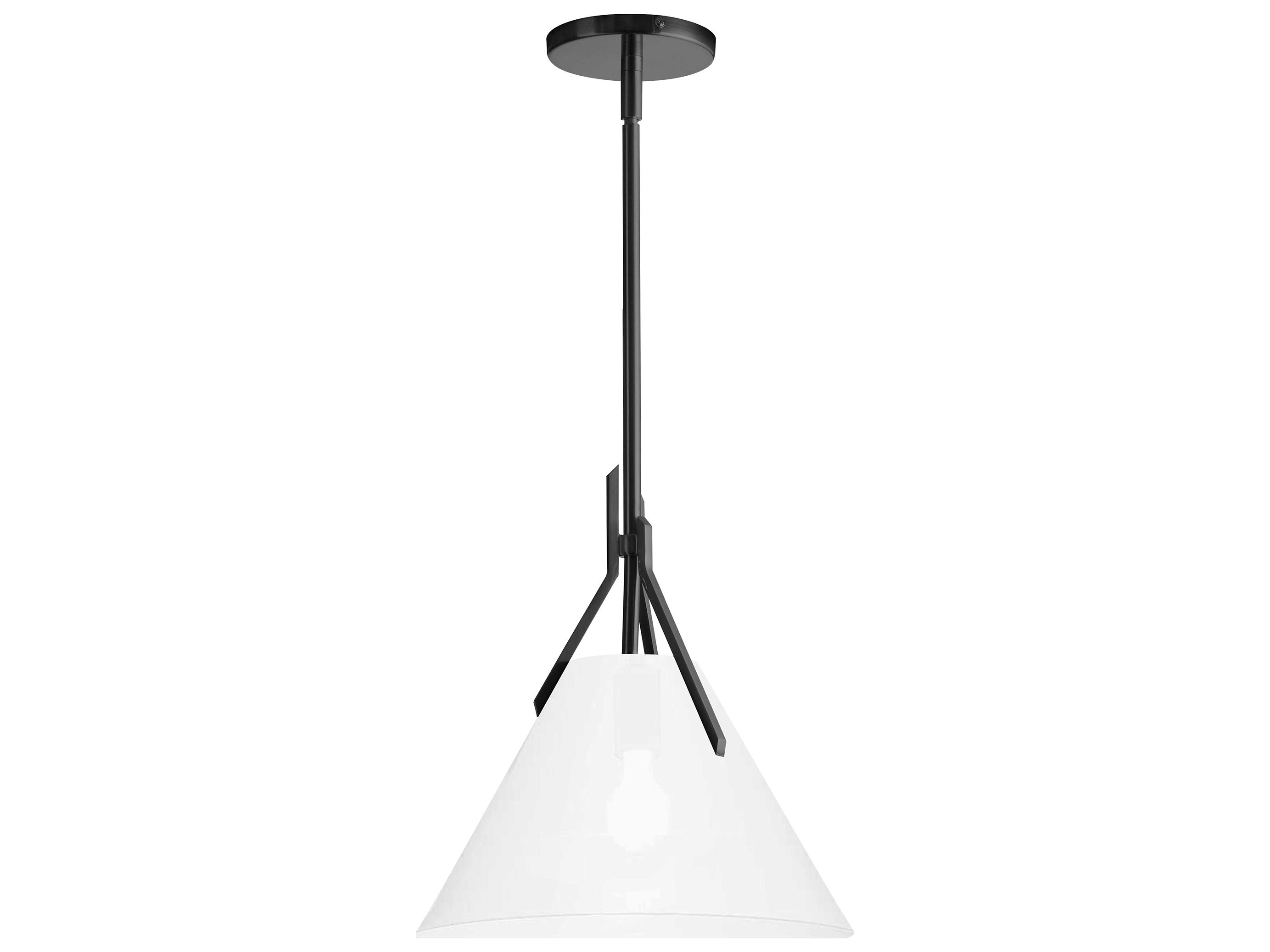 Dainolite Nicole 1-Light Matte Black Pendant